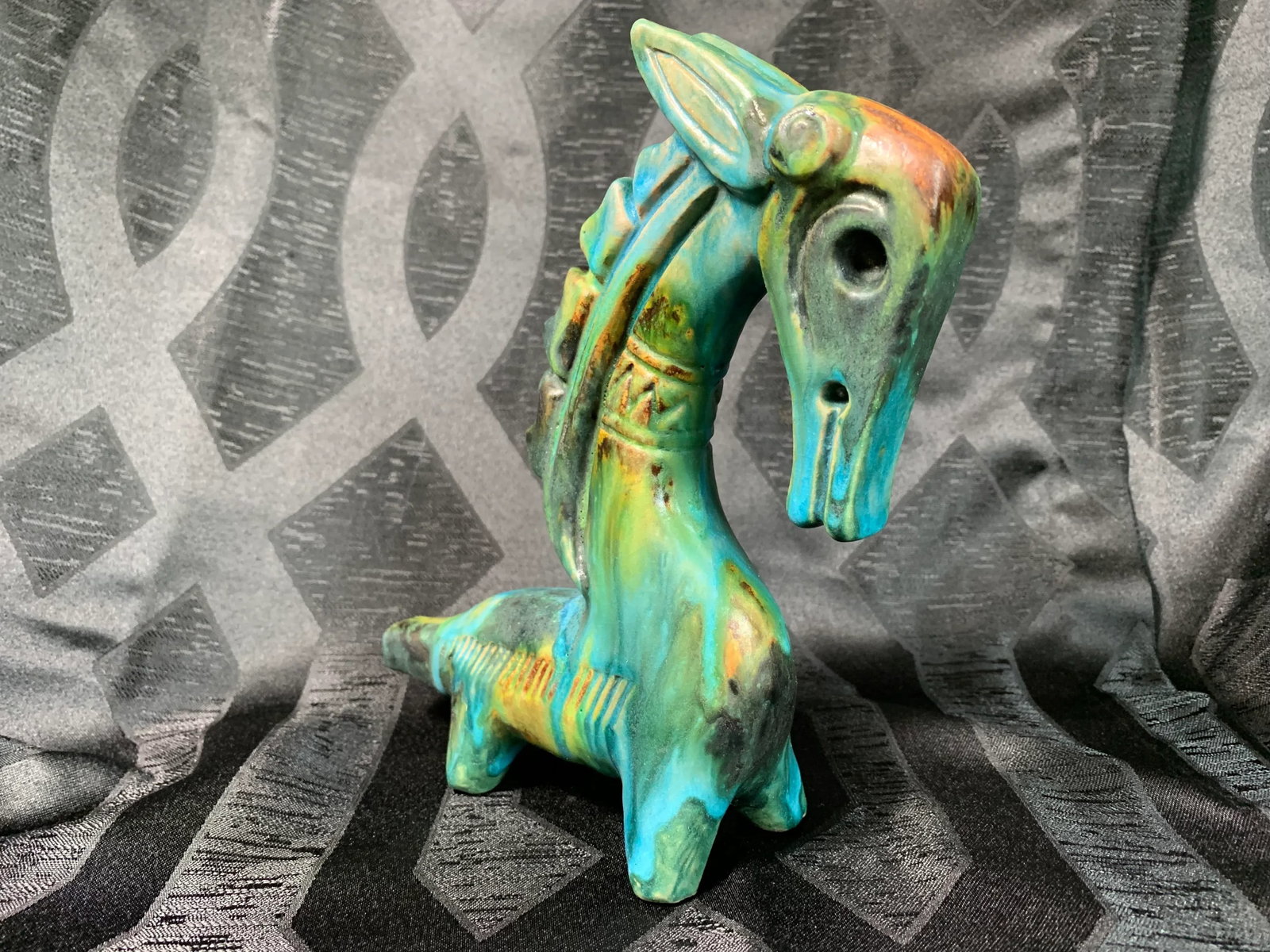 1950s Vintage Alvino Bagni "Sea Garden" Italian Sea Horse Pottery Sculpture - 5