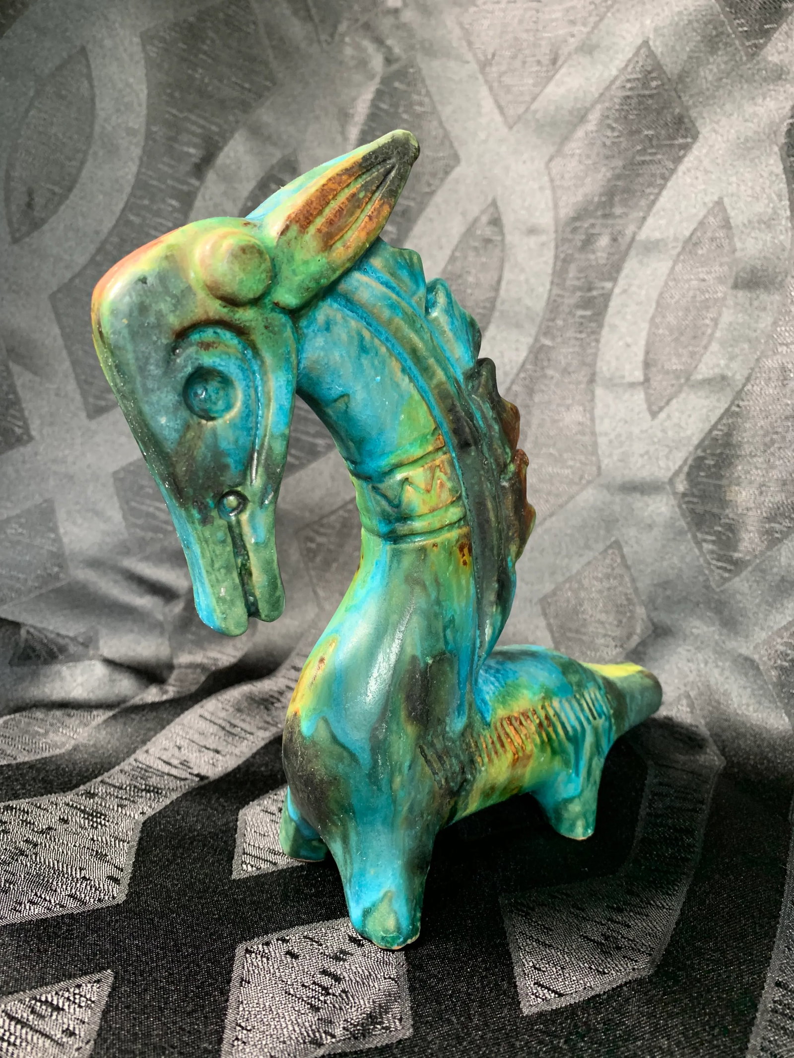 1950s Vintage Alvino Bagni "Sea Garden" Italian Sea Horse Pottery Sculpture - 6