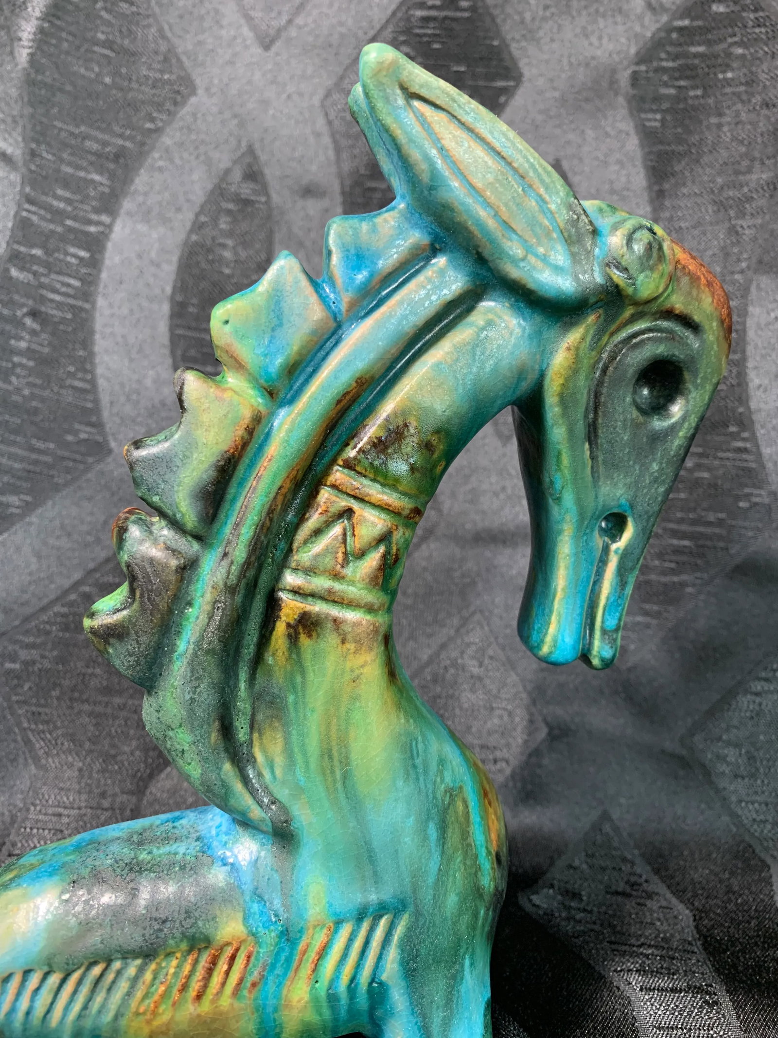 1950s Vintage Alvino Bagni "Sea Garden" Italian Sea Horse Pottery Sculpture - 8