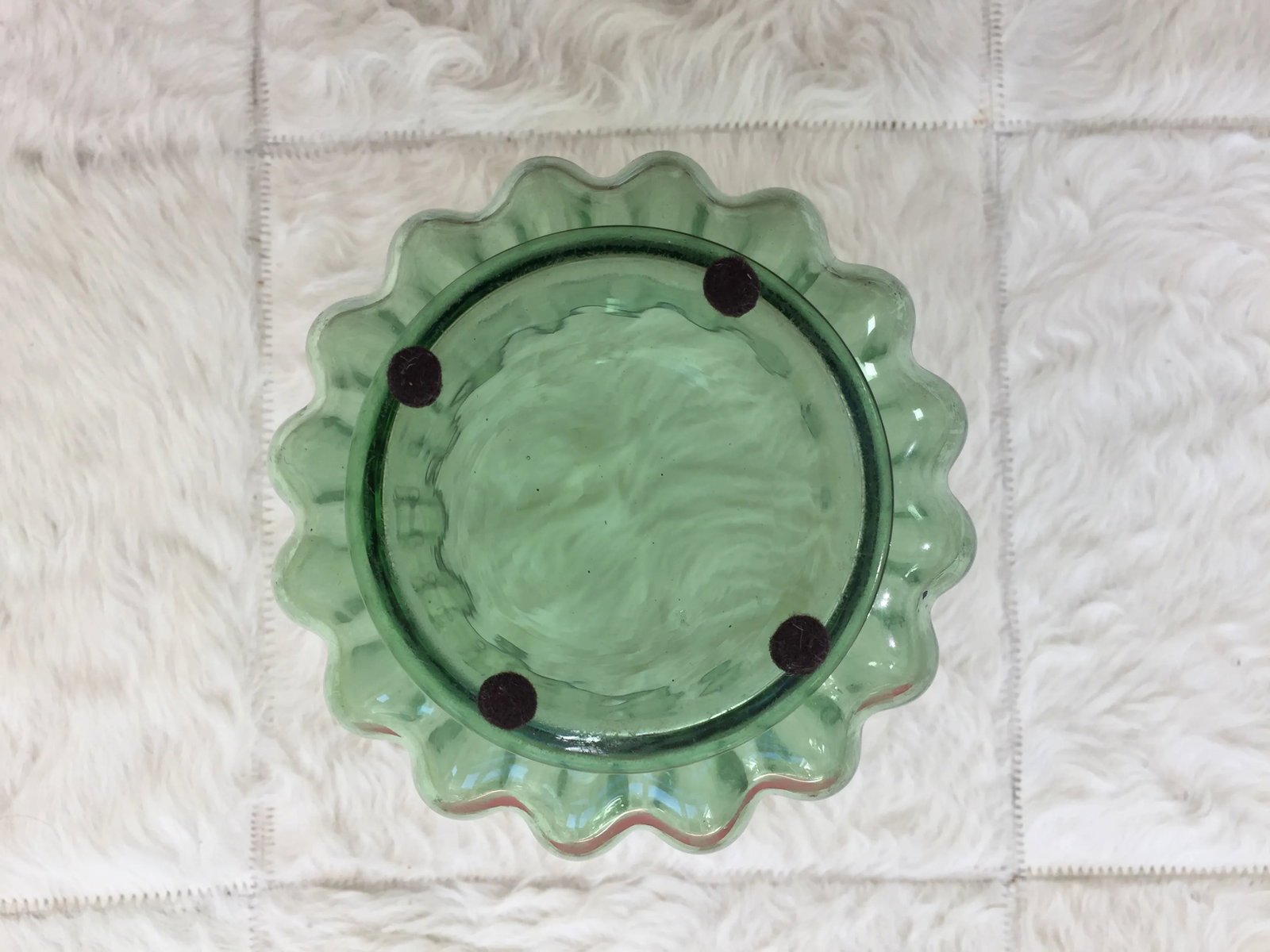 1930's Green "Lotus" Vase by George Sakier for Fostoria Glass Company - 6