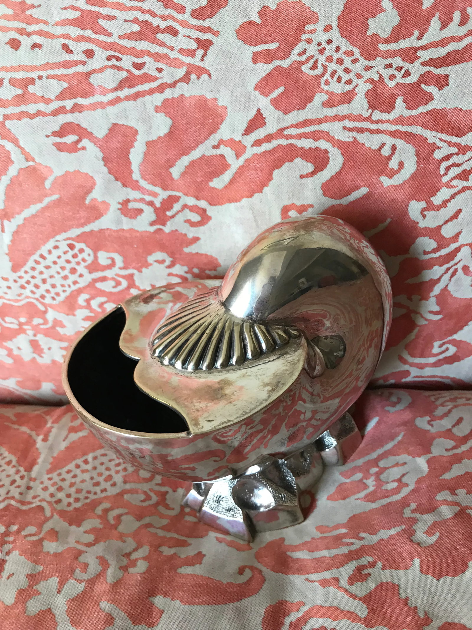 Late 19th Century Victorian Silver Nautilus Spoon Warmer - 4