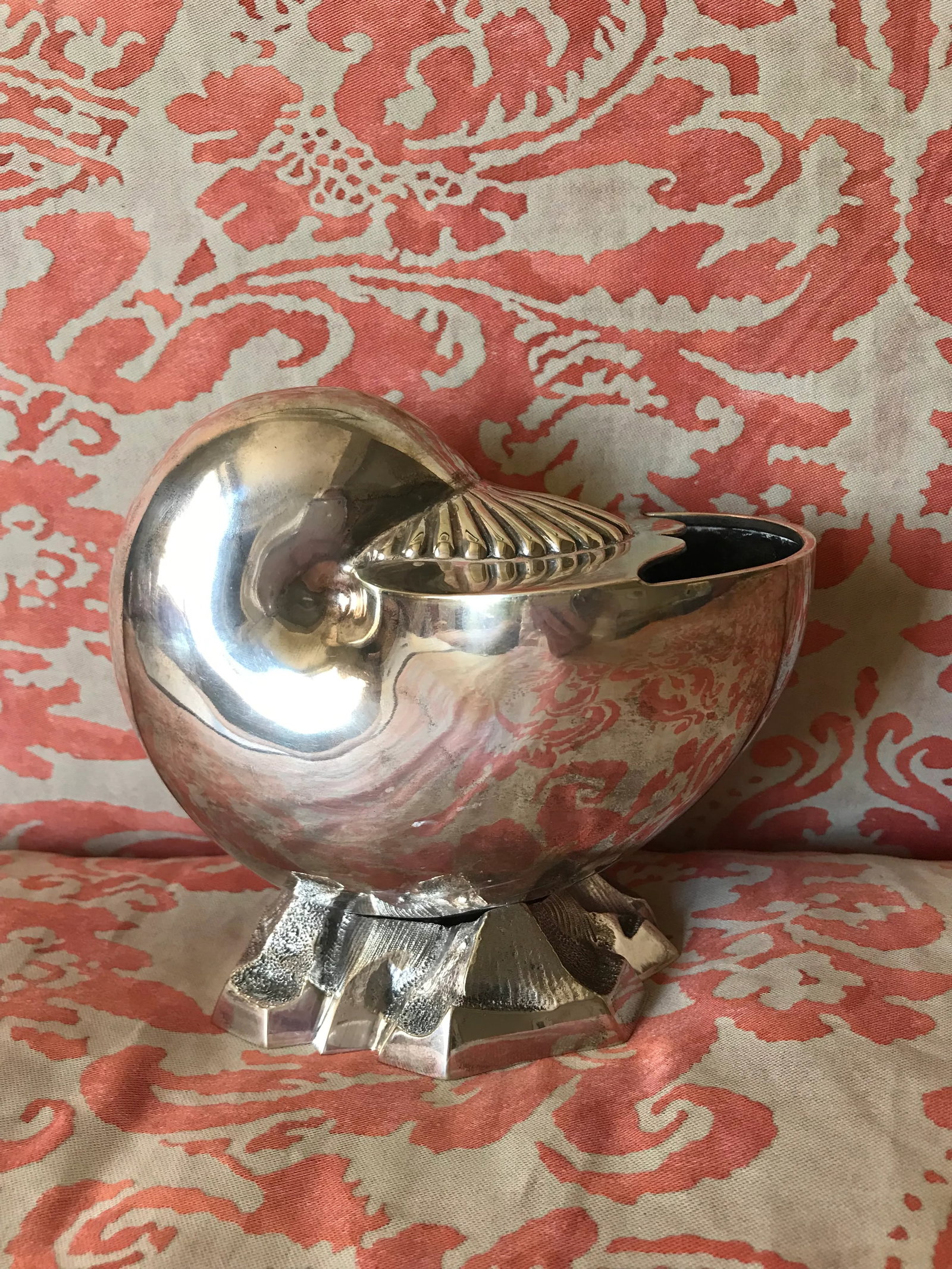 Late 19th Century Victorian Silver Nautilus Spoon Warmer - 9