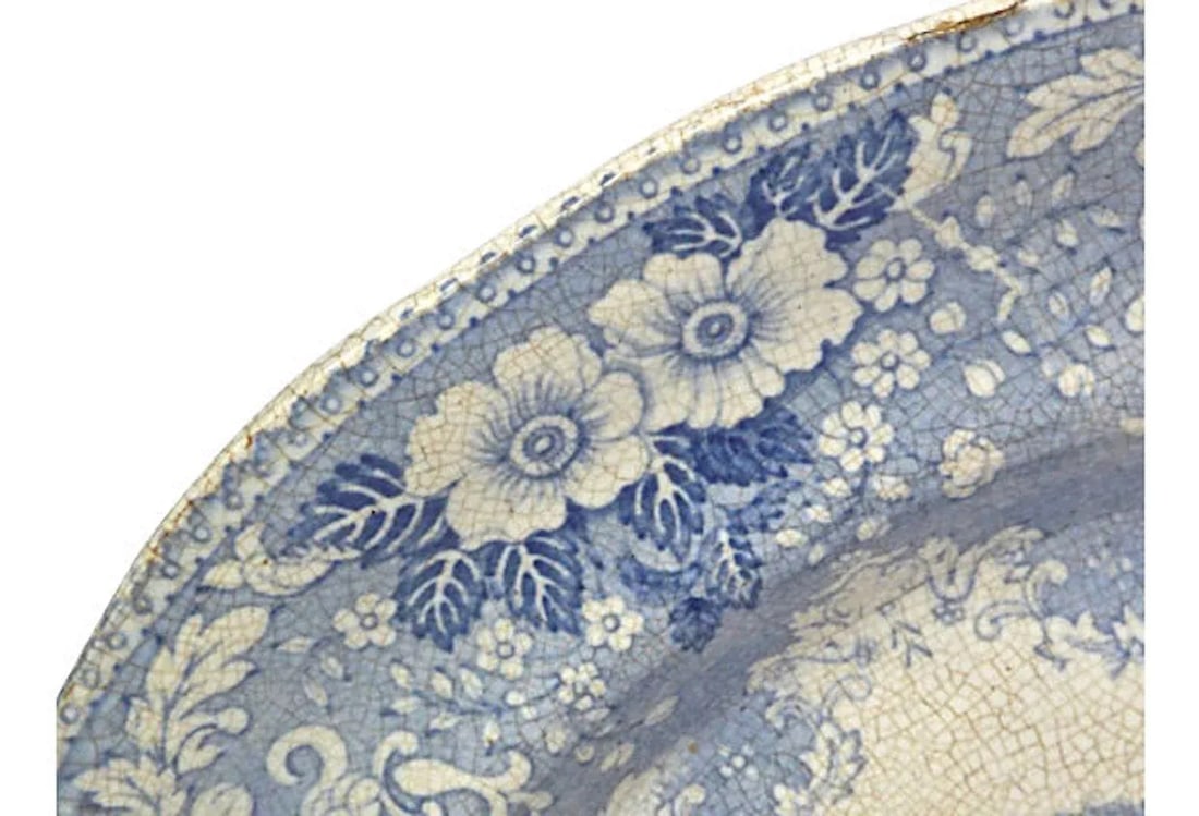 Antique Palace Garden Transferware Platter - 6