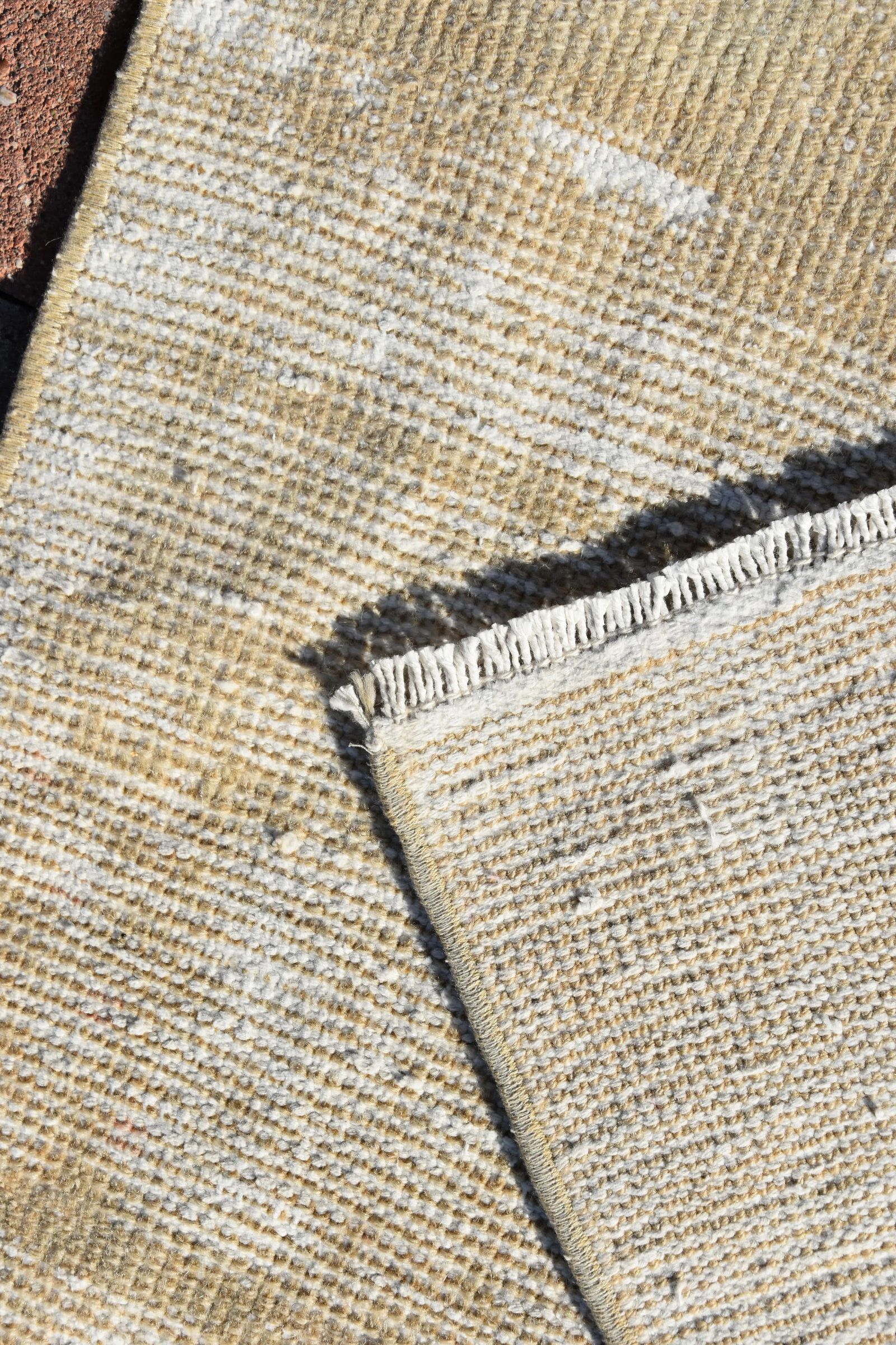 1960s Vintage Turkish Beige Color Handmade Anatolian Wool Runner Rug - 12