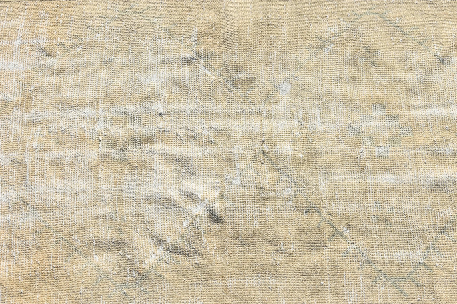1960s Vintage Turkish Beige Color Handmade Anatolian Wool Runner Rug - 9