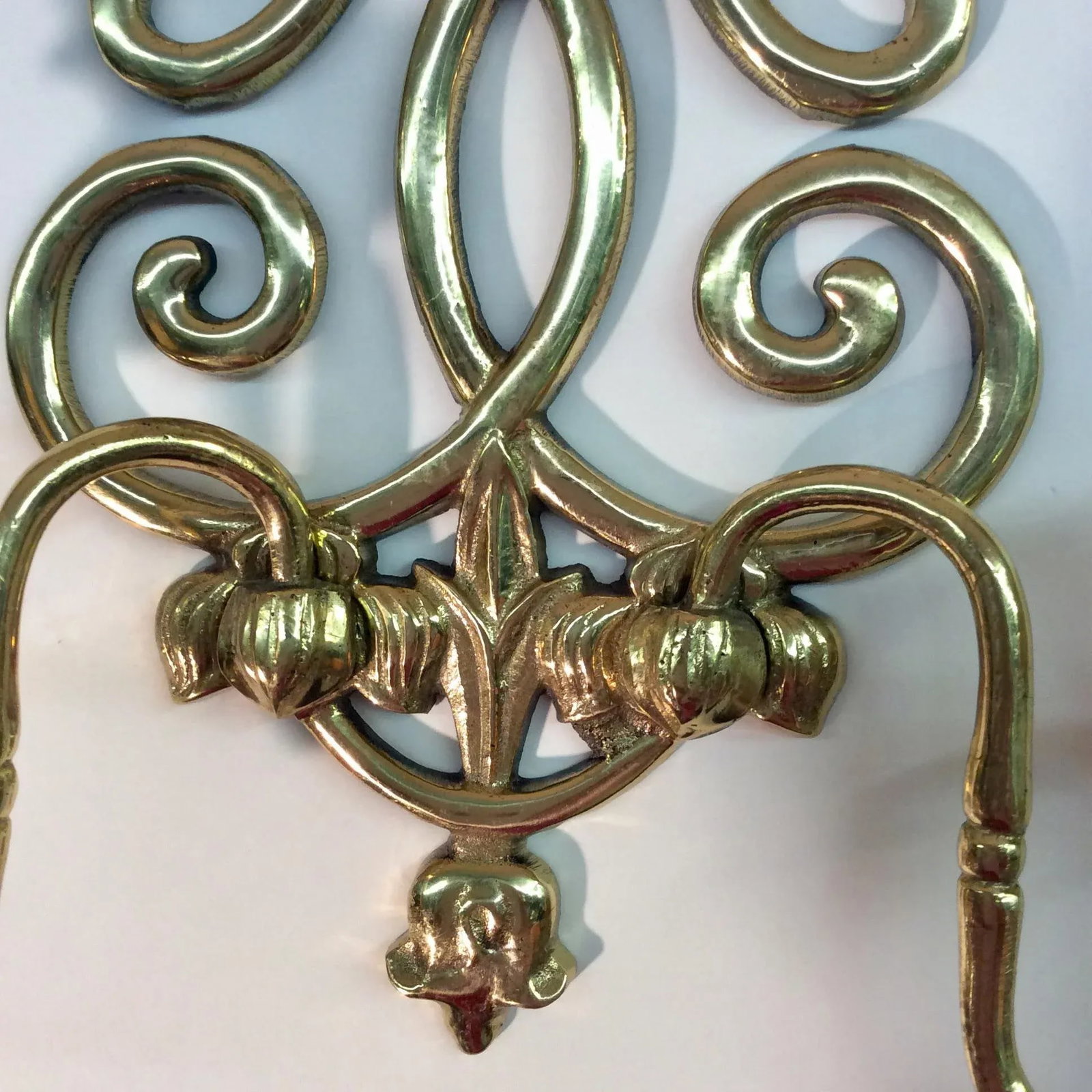 Mid Century Hollywood Regency Gold Wall Sconces - a Pair - 6