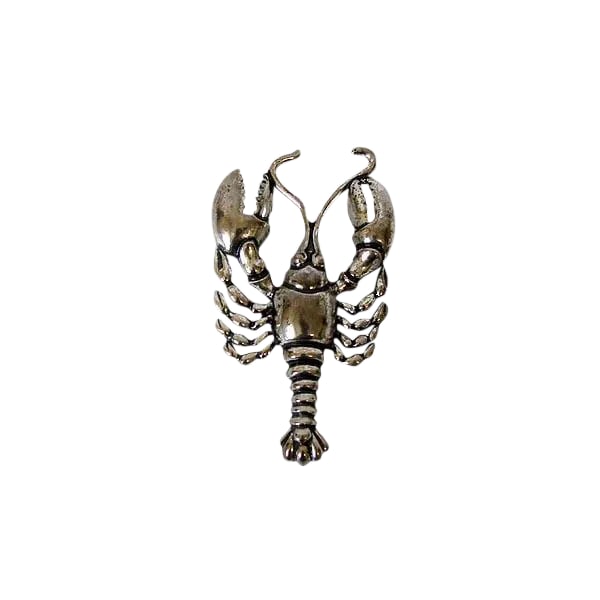 Vintage Sterling Silver Lobster Brooch: Vintage Sterling Silver Lobster Brooch. Circa: 1950. Dimensions: Height: 2 7/8", Width: 1 5/8", Weight: 17.4 grams. Due to the unique nature of this product, all sales are final. This item is not