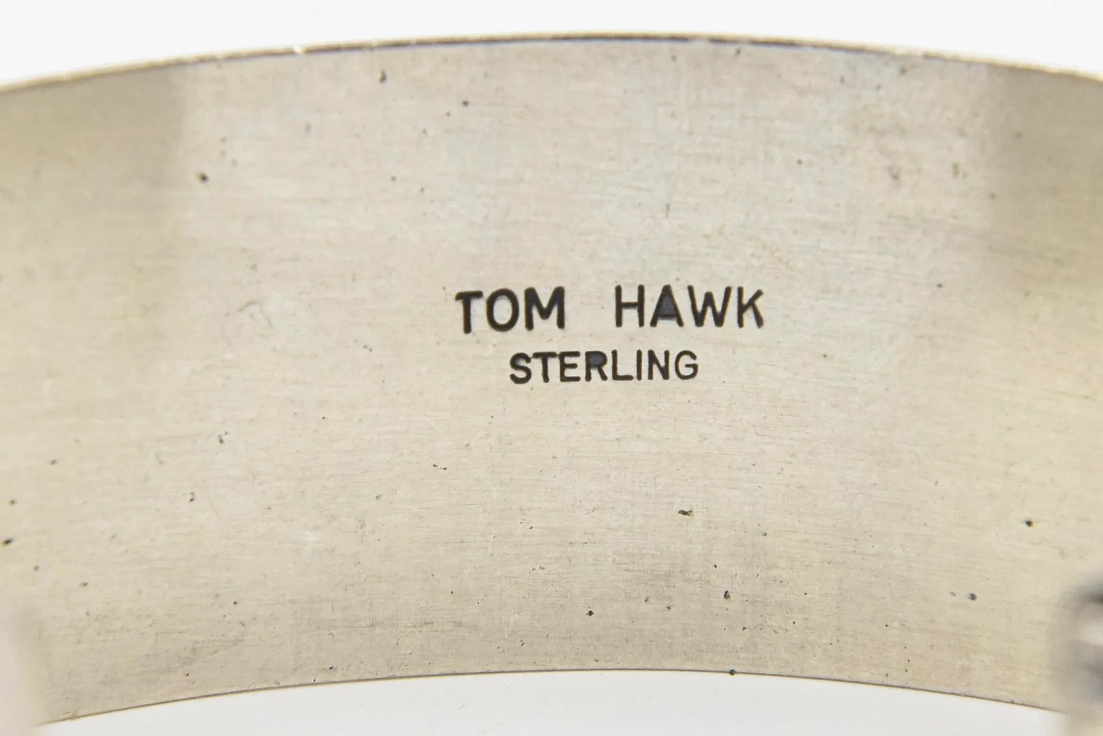 Native American Navajo Sterling Silver Cuff Bracelet by Tom Hawk - 8