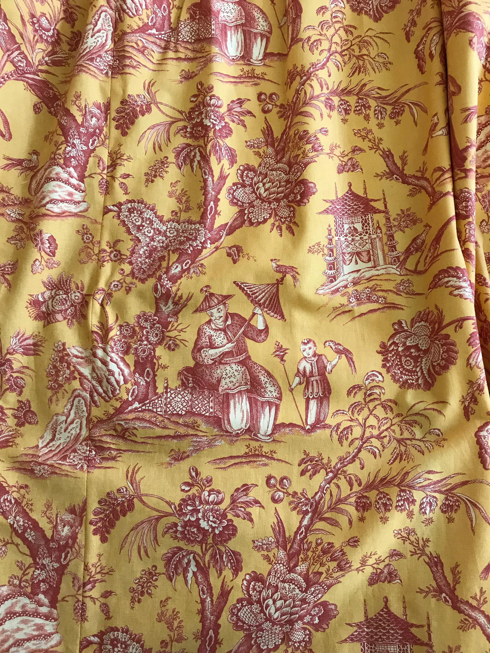 Chinoiserie Toile Custom Lined Curtains - Set of 6 - 10