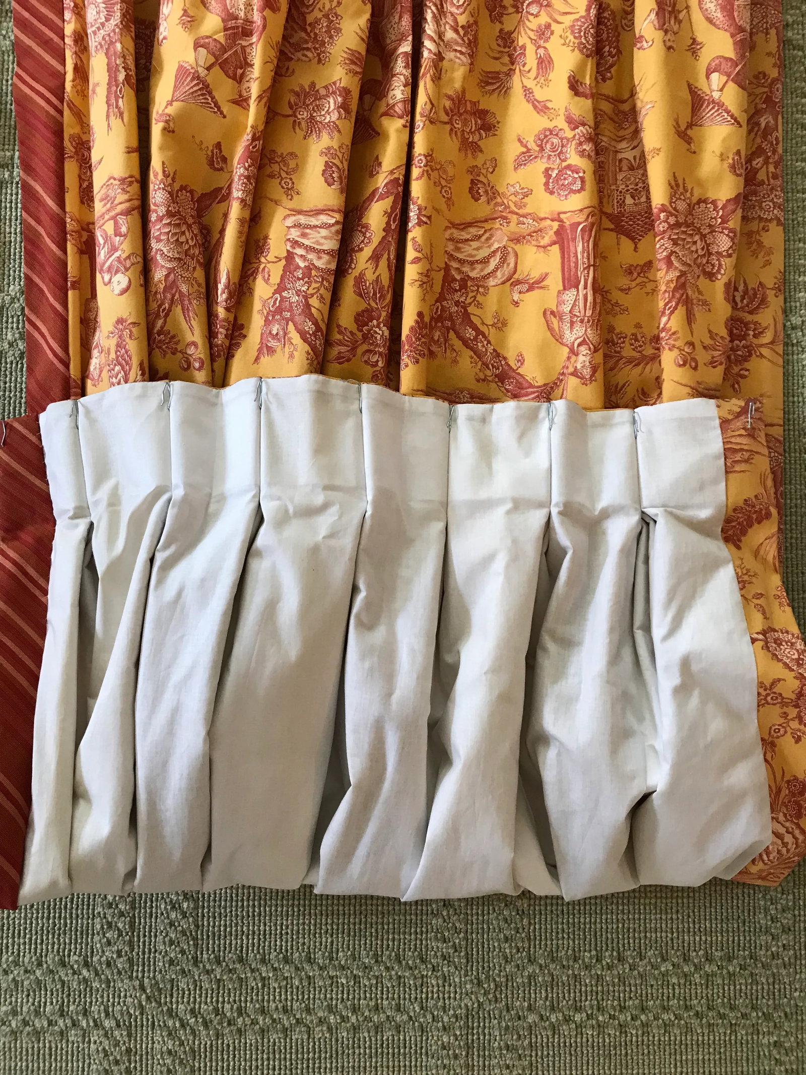 Chinoiserie Toile Custom Lined Curtains - Set of 6 - 6