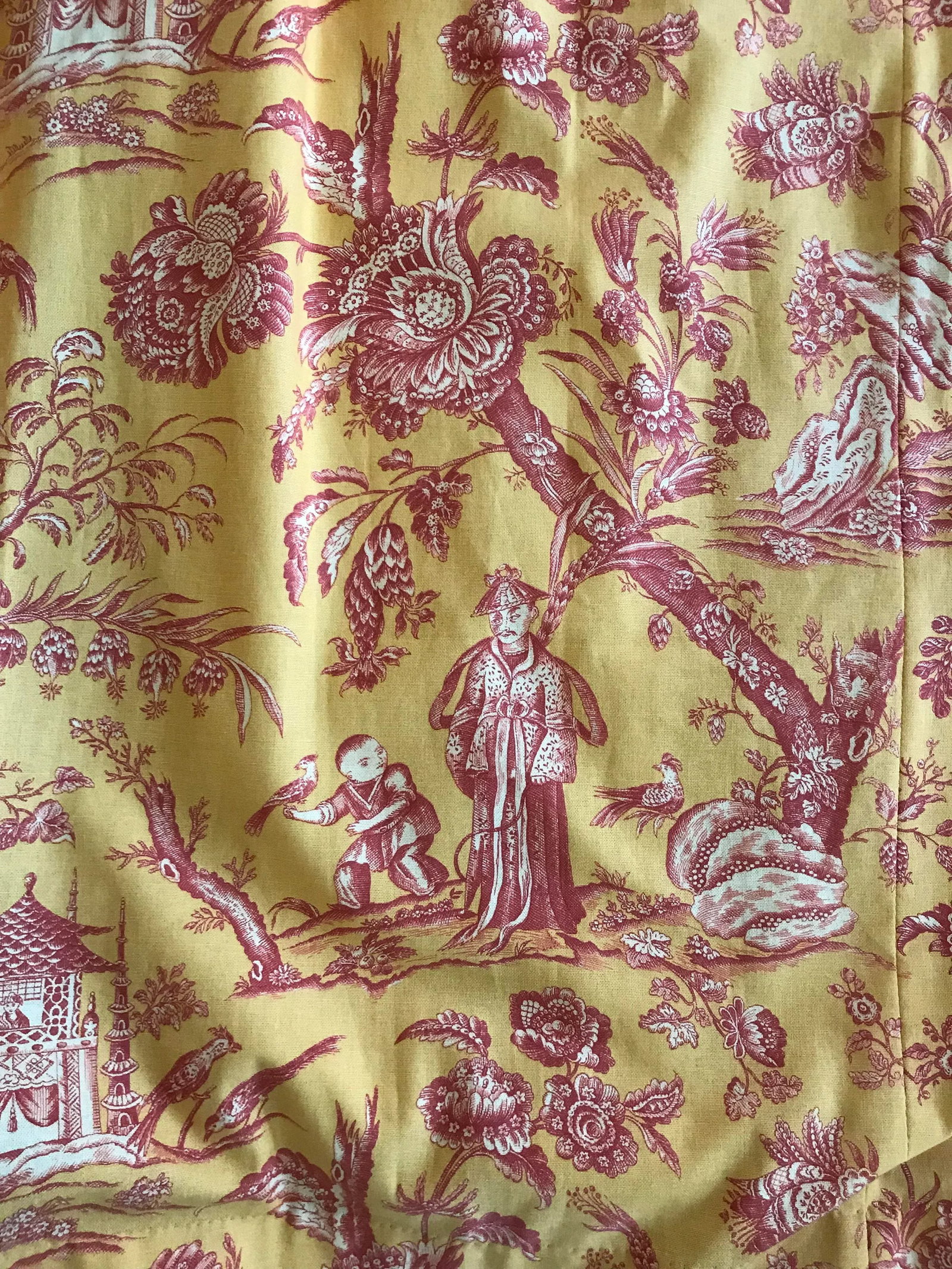 Chinoiserie Toile Custom Lined Curtains - Set of 6 - 9