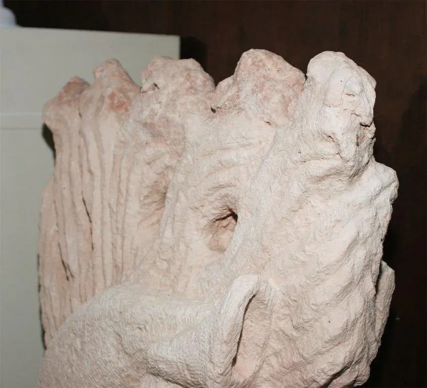 1930s Vintage Cement Horse Heads Sculptures- a Pair - 5