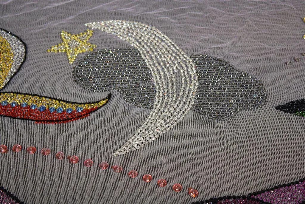 Late 20th Century Vintage Versace Beaded Hanging Textile Art - 10