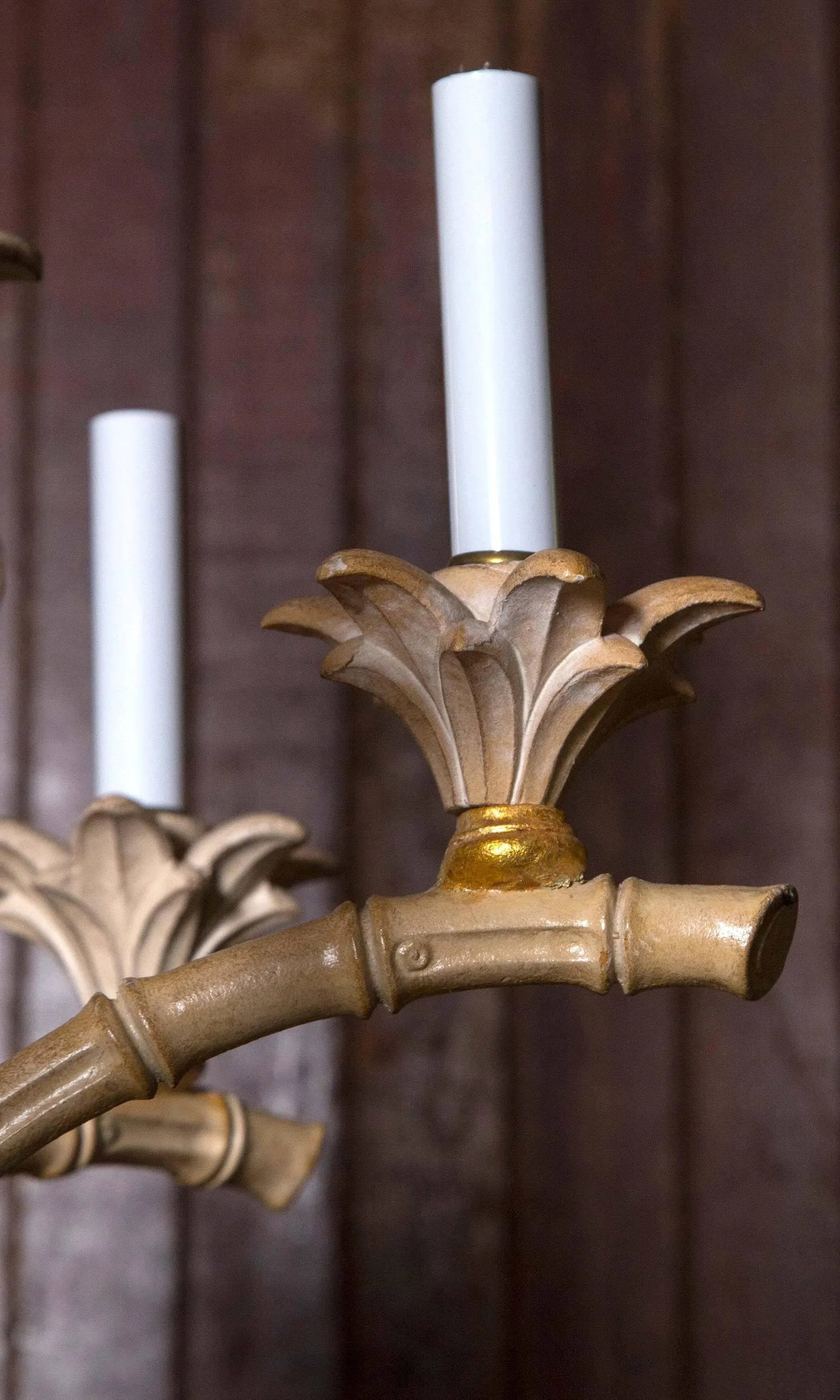 Italian Carved Wood Pineapple Chandelier - 4