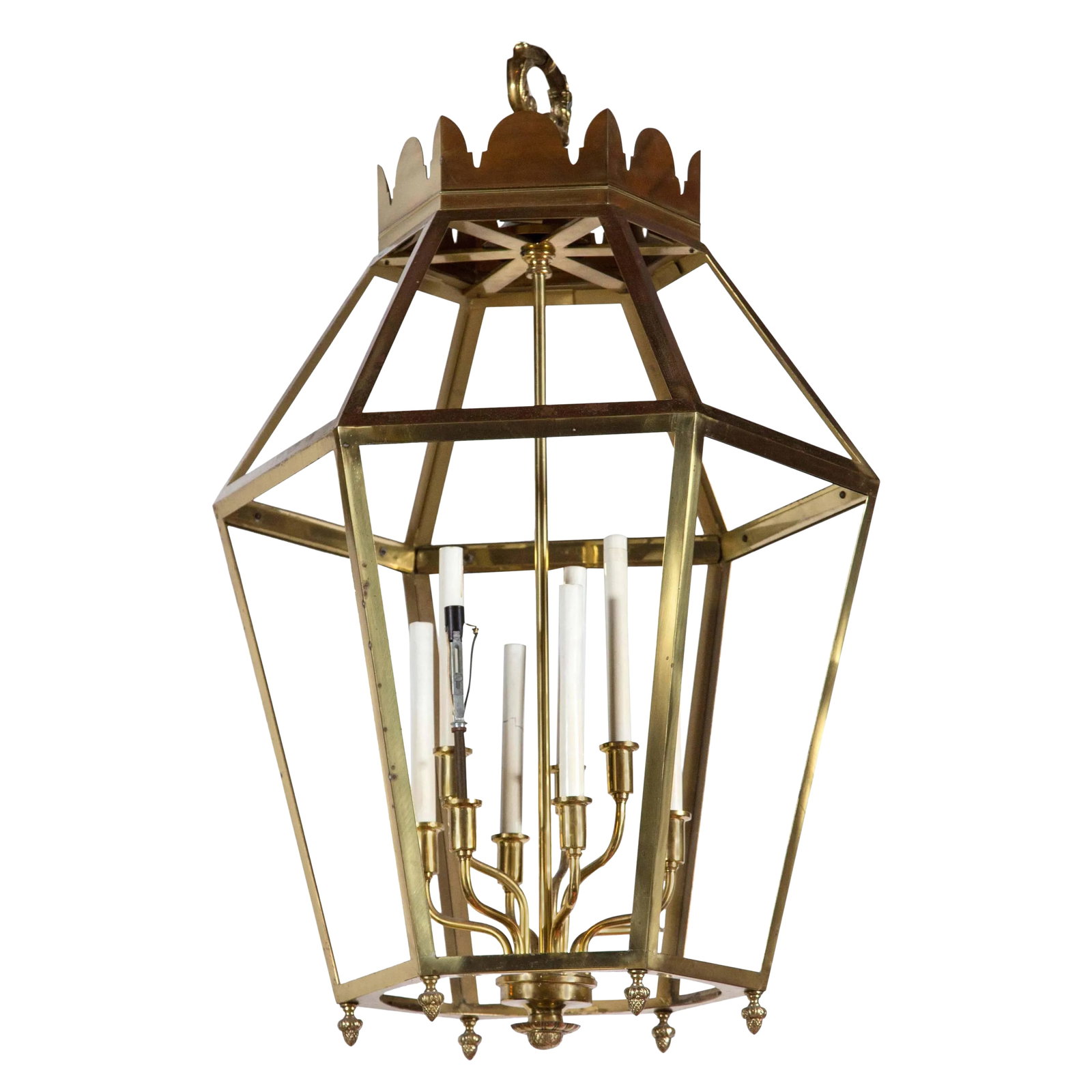 1960s Vintage Hexagonal Brass Lantern (1 of 8)