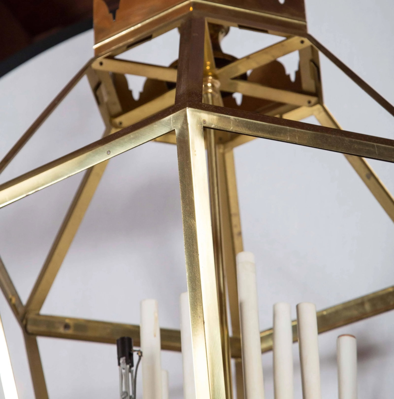 1960s Vintage Hexagonal Brass Lantern - 5