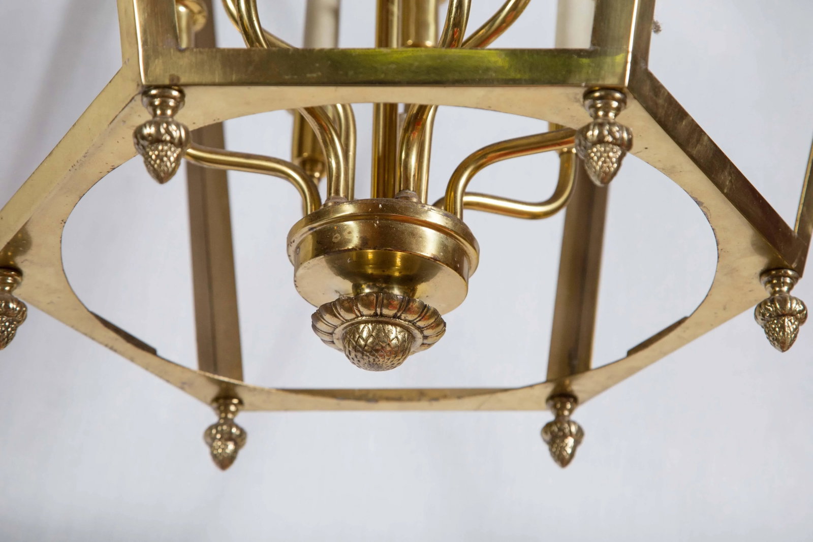 1960s Vintage Hexagonal Brass Lantern - 6