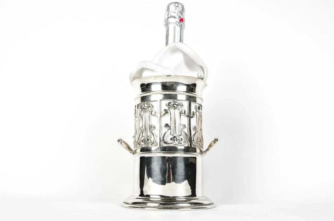 Antique English Plated Wine / Drinks Bottle Holder - 2