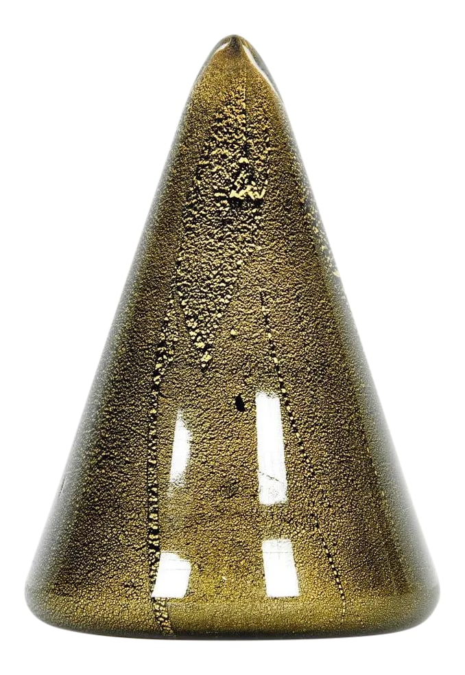 Mid Century Modern Art Deco Style Murano Glass Pillar: Mid-Century modern art deco style Murano glass pillar/paper weight. A great conversation piece. In excellent condition. The pillar measures 7 inches high and 5 in in diameter. Condition: Alterations: 