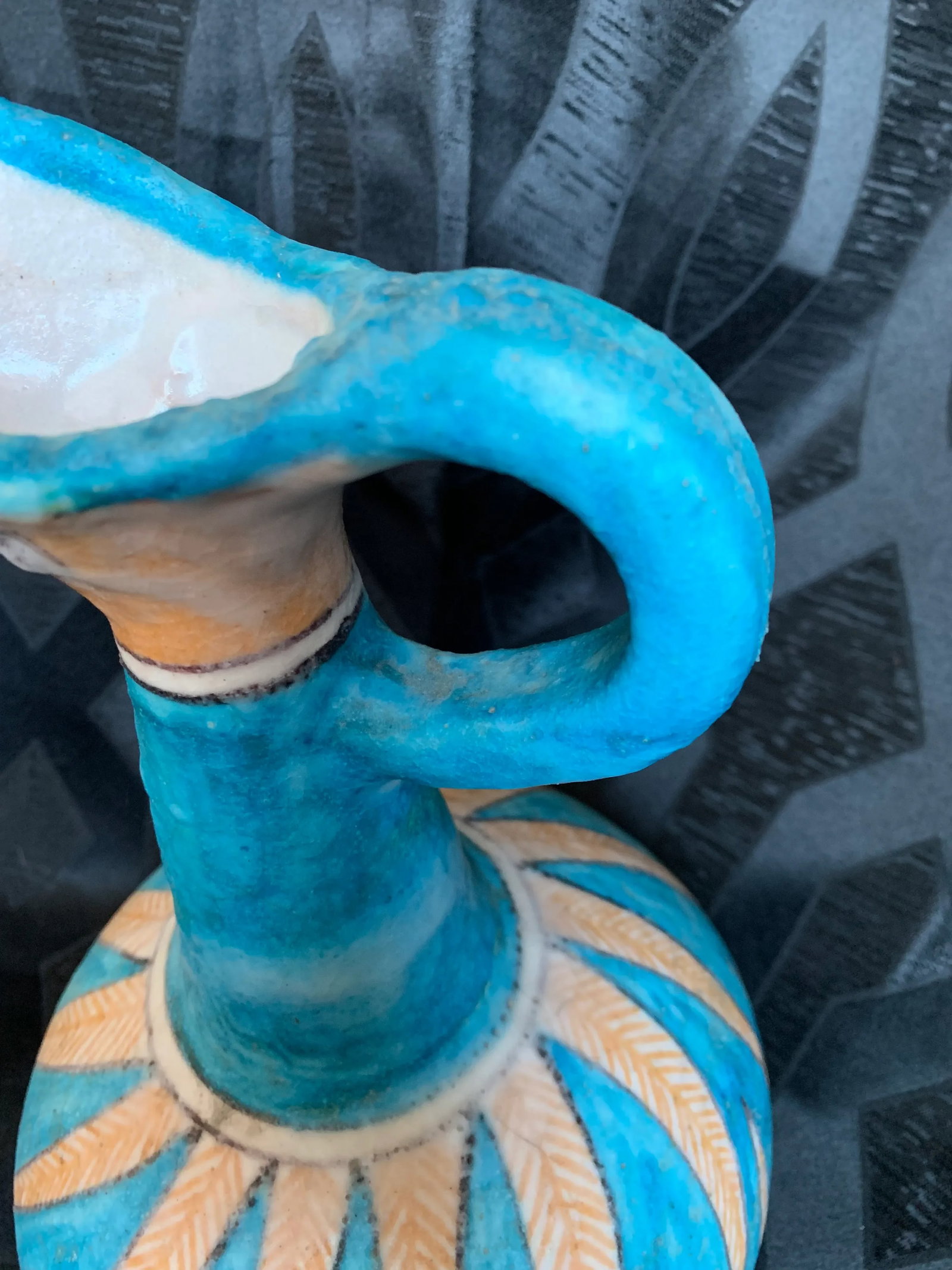 1950s Guido Gambone for Vietri Italian Pottery Toucan Pitcher Vase - 5