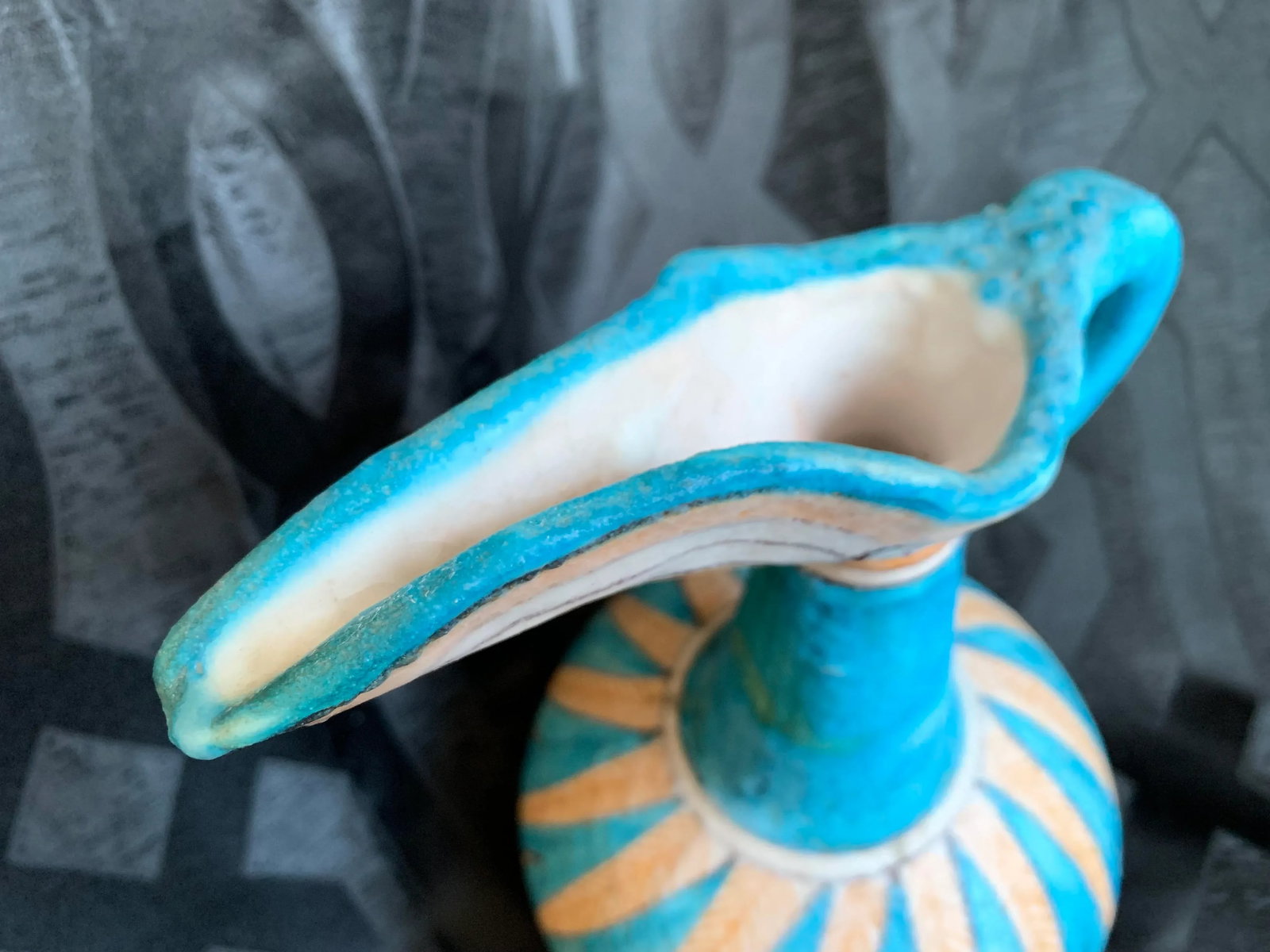 1950s Guido Gambone for Vietri Italian Pottery Toucan Pitcher Vase - 6