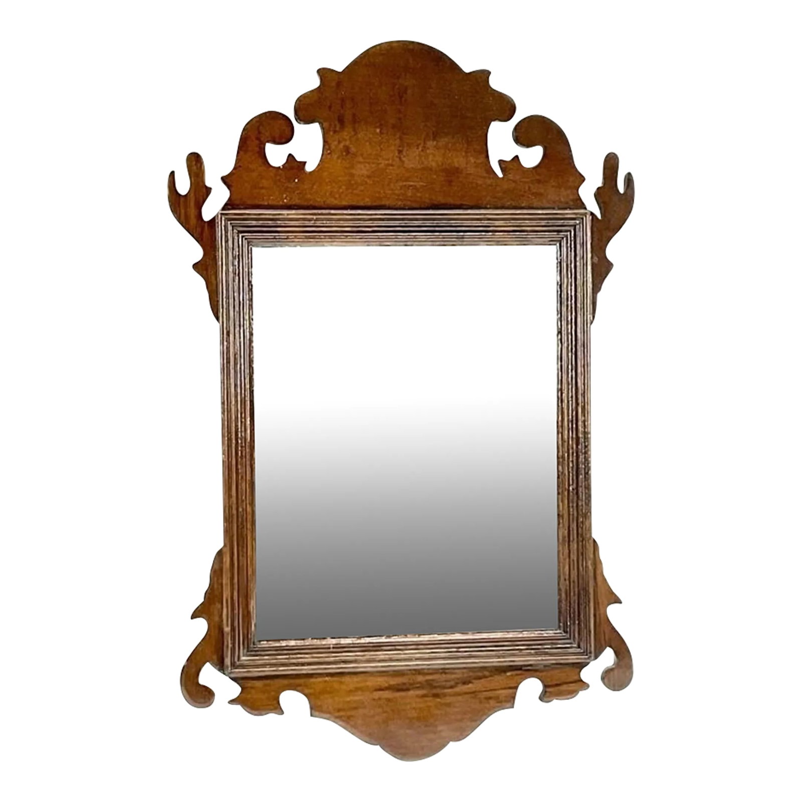 1980's Small Mahogany Chippendale Mirror by the Bombay Co. (1 of 7)