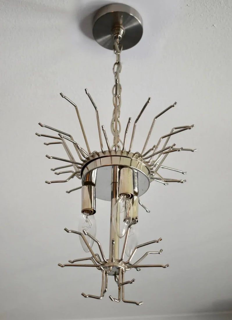 1970s Italian Triedri Crystal Prism Chandelier - 11