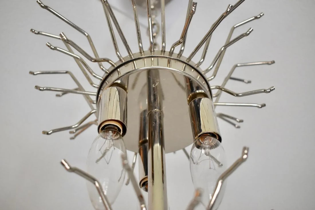 1970s Italian Triedri Crystal Prism Chandelier - 12