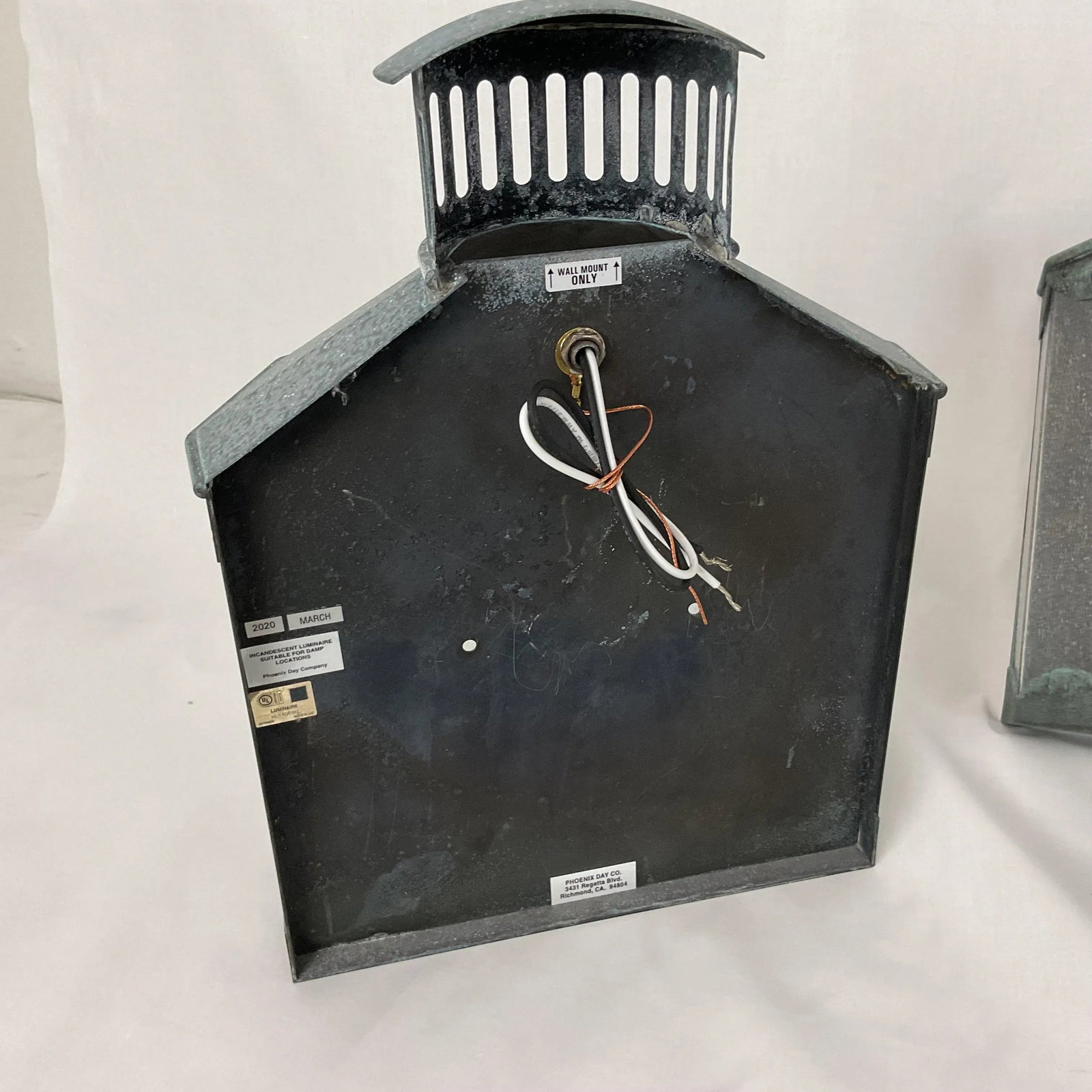 Pair of Solid Brass Outdoor Lanterns by Phoenix Day Co. - 5