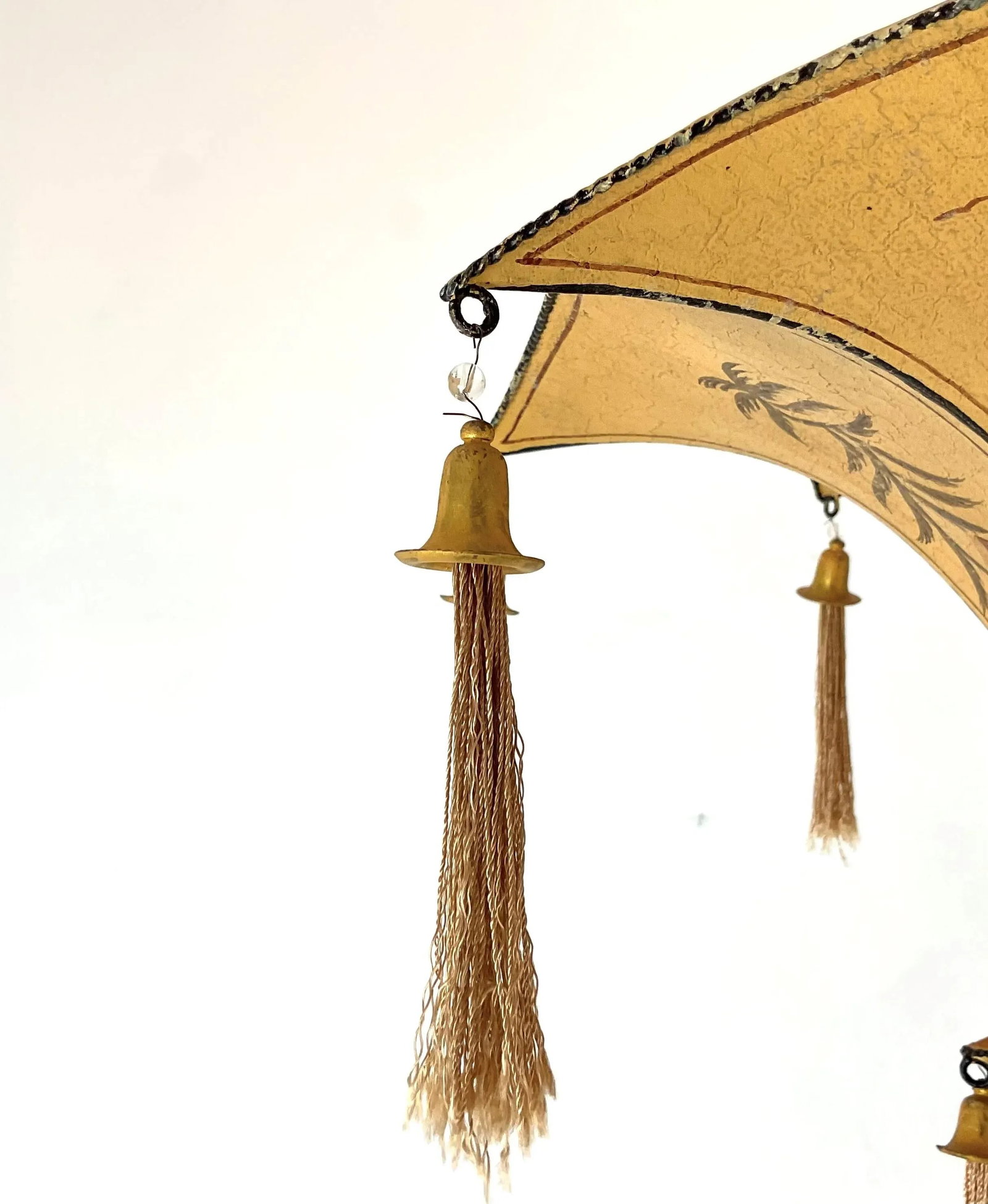 1920's Hand-Painted Chinoiserie Two-Tier Pendant Light - 7