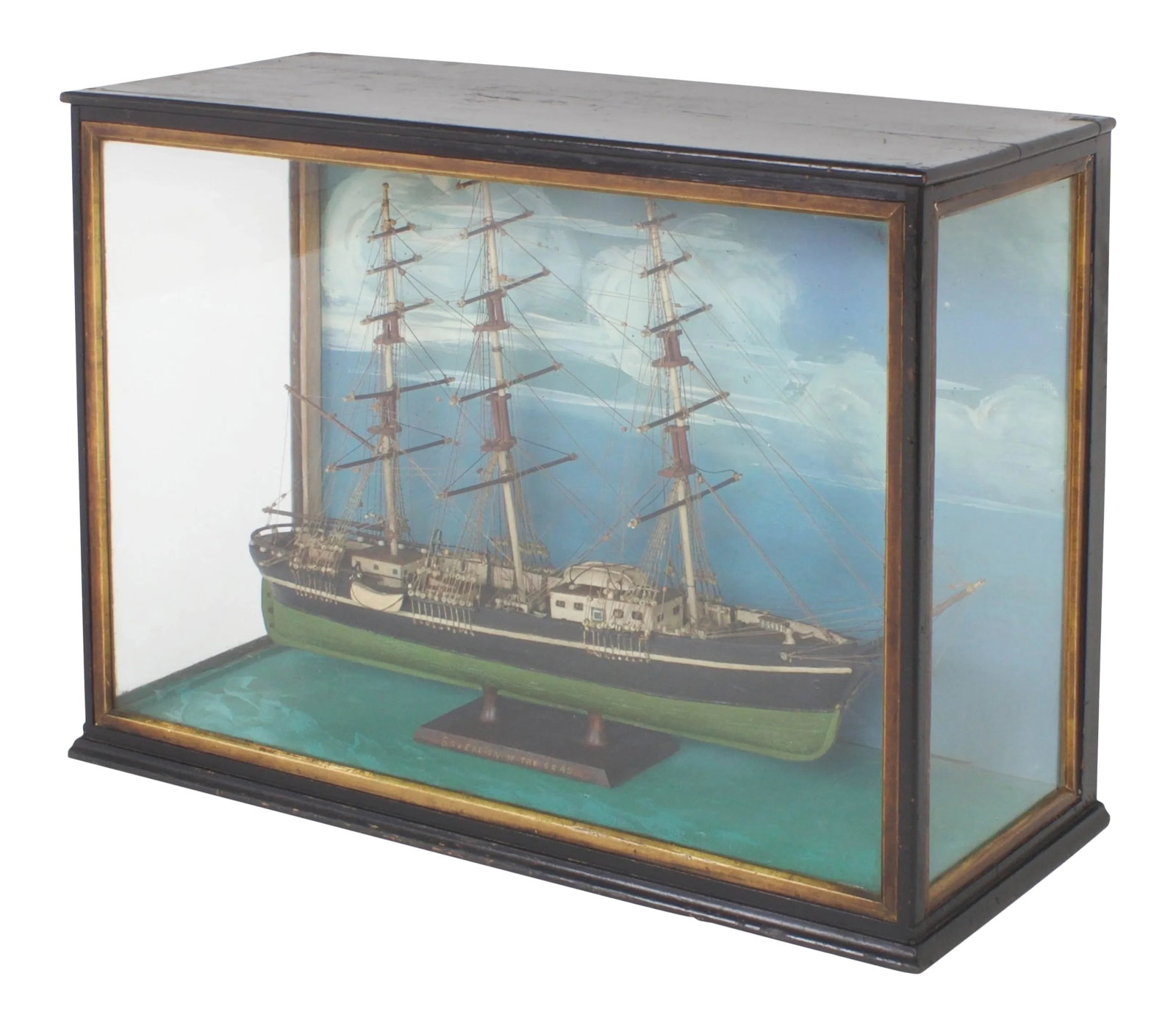 Vintage Handmade Boat Model Diorama (1 of 10)