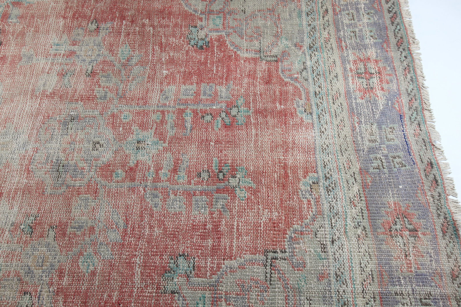 Handmade Tribal Oushak Rug - 7'2'' * 10'2'' - 12