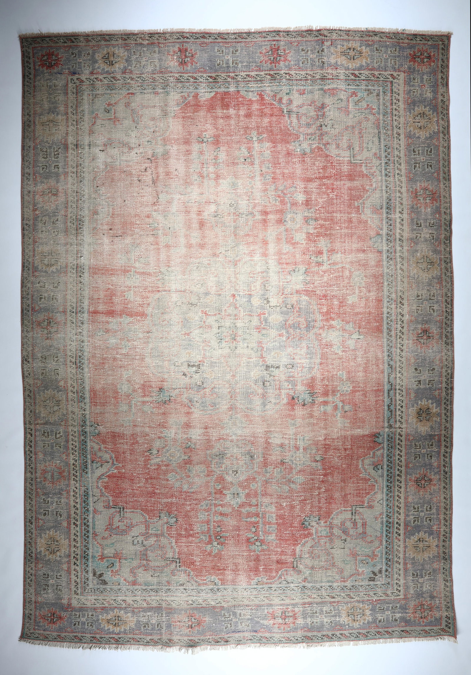 Handmade Tribal Oushak Rug - 7'2'' * 10'2'' - 2
