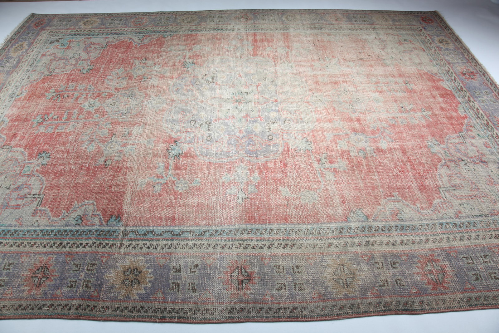 Handmade Tribal Oushak Rug - 7'2'' * 10'2'' - 6