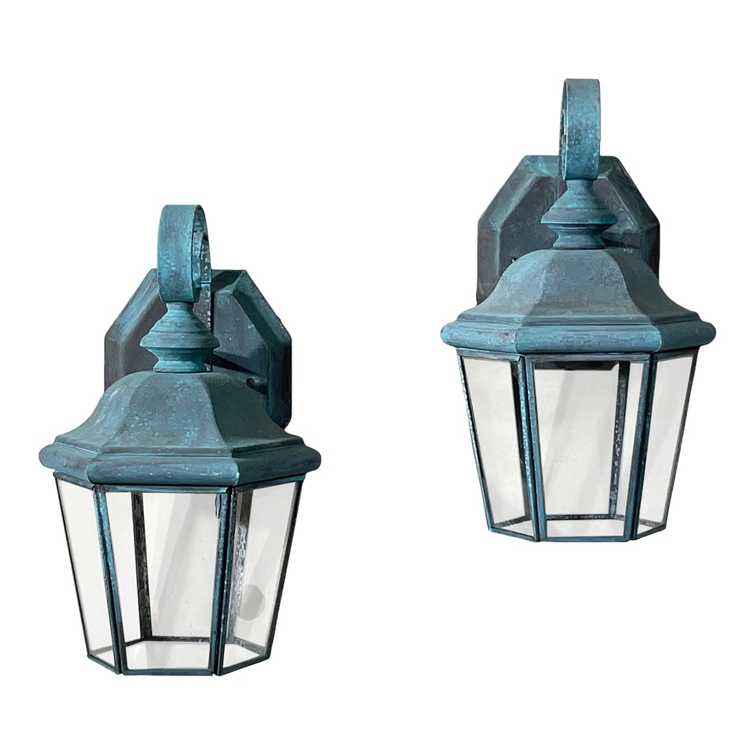 Small /Petit Funky Pair of Vintage Solid Brass Lanterns - 11" High X 6"w X 5"d: Illuminate your home with a touch of fun , this exquisite pair of small / petite vintage solid brass lanterns exudes timeless elegance and old-world charm. Crafted from , high-quality solid brass,
