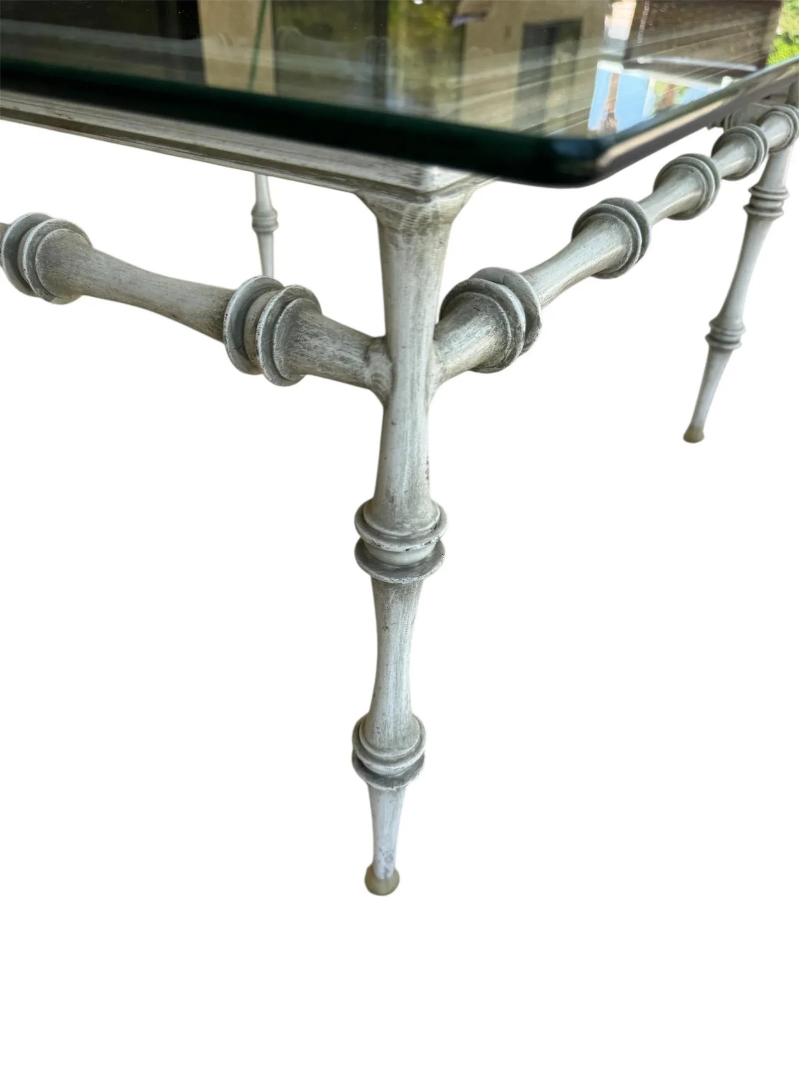 1960s Phyllis Morris Faux Bamboo Table, Attributed - 2