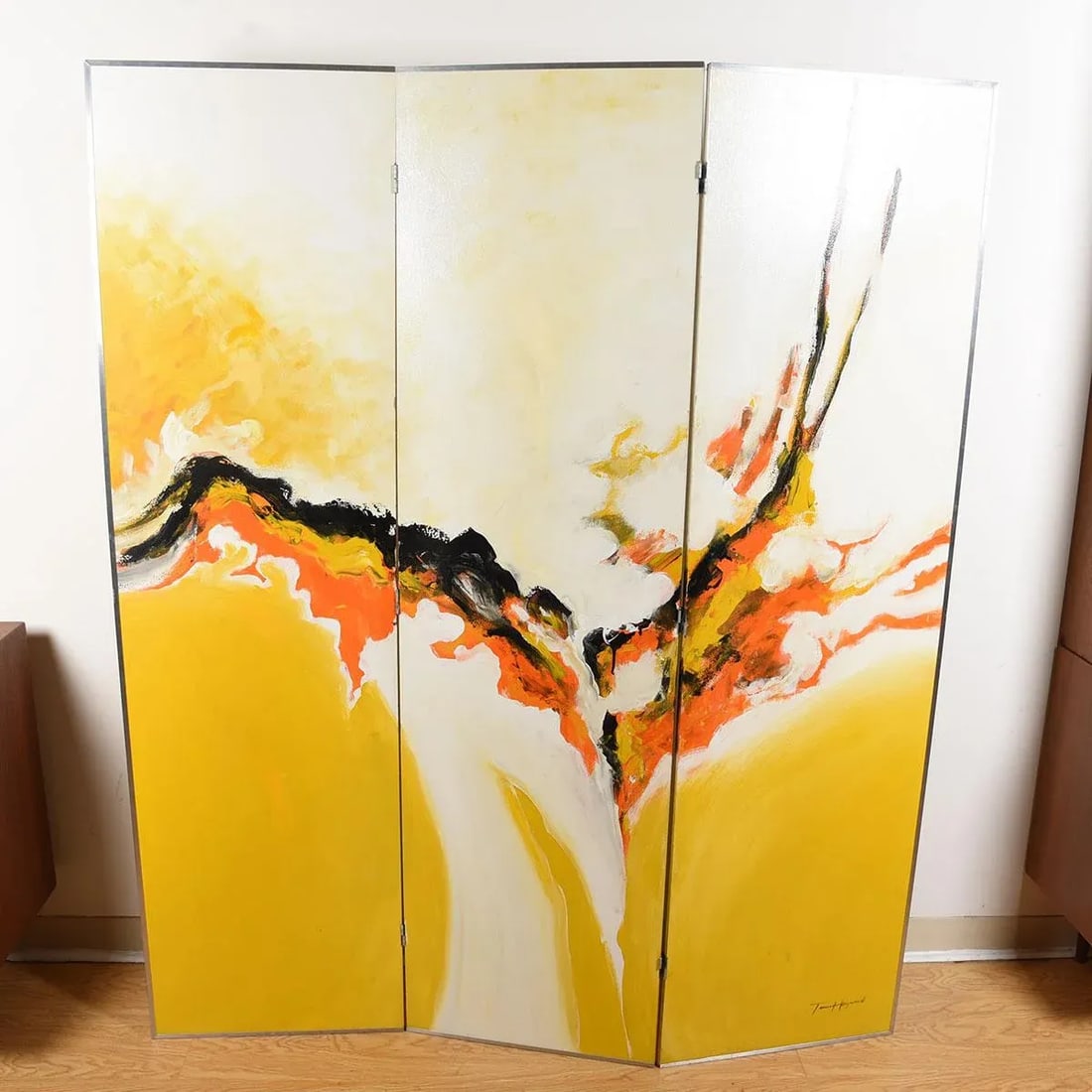 Tom Hayward Abstract MCM Painted Room Divider | Screen - 6
