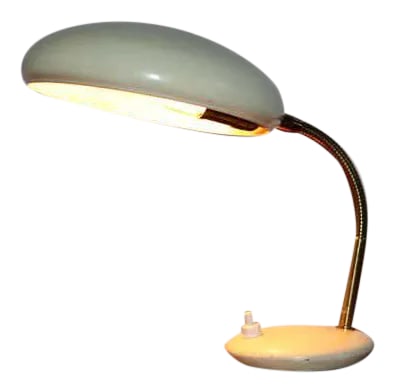 Table Lamp: Italian table lamp pivoting and adjustable neck.Original period 1950 s Condition: Alterations: Unknown Imperfections: Some Imperfections Condition Notes: Good Wear consistent with age and use.