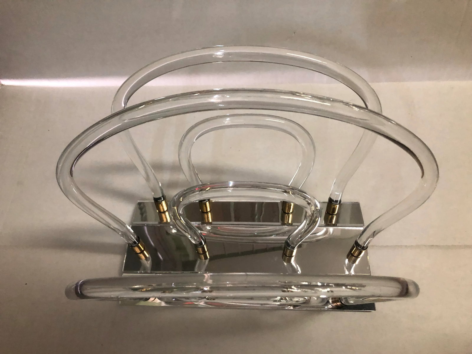 Vintage Lucite Magazine Rack - 4