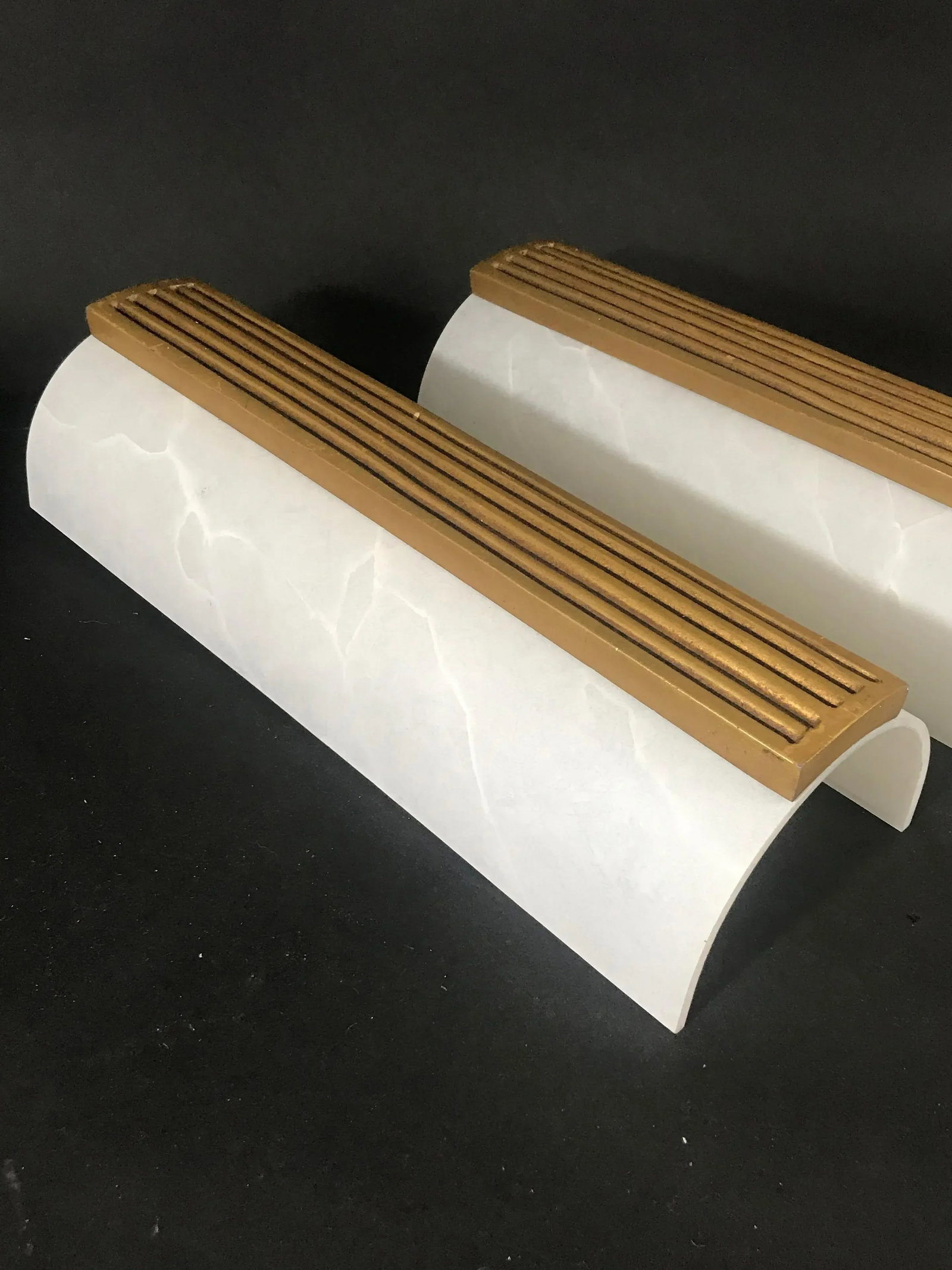 Sirmos Neoclassical Faux Alabaster Wall Sconces - a Pair - 2