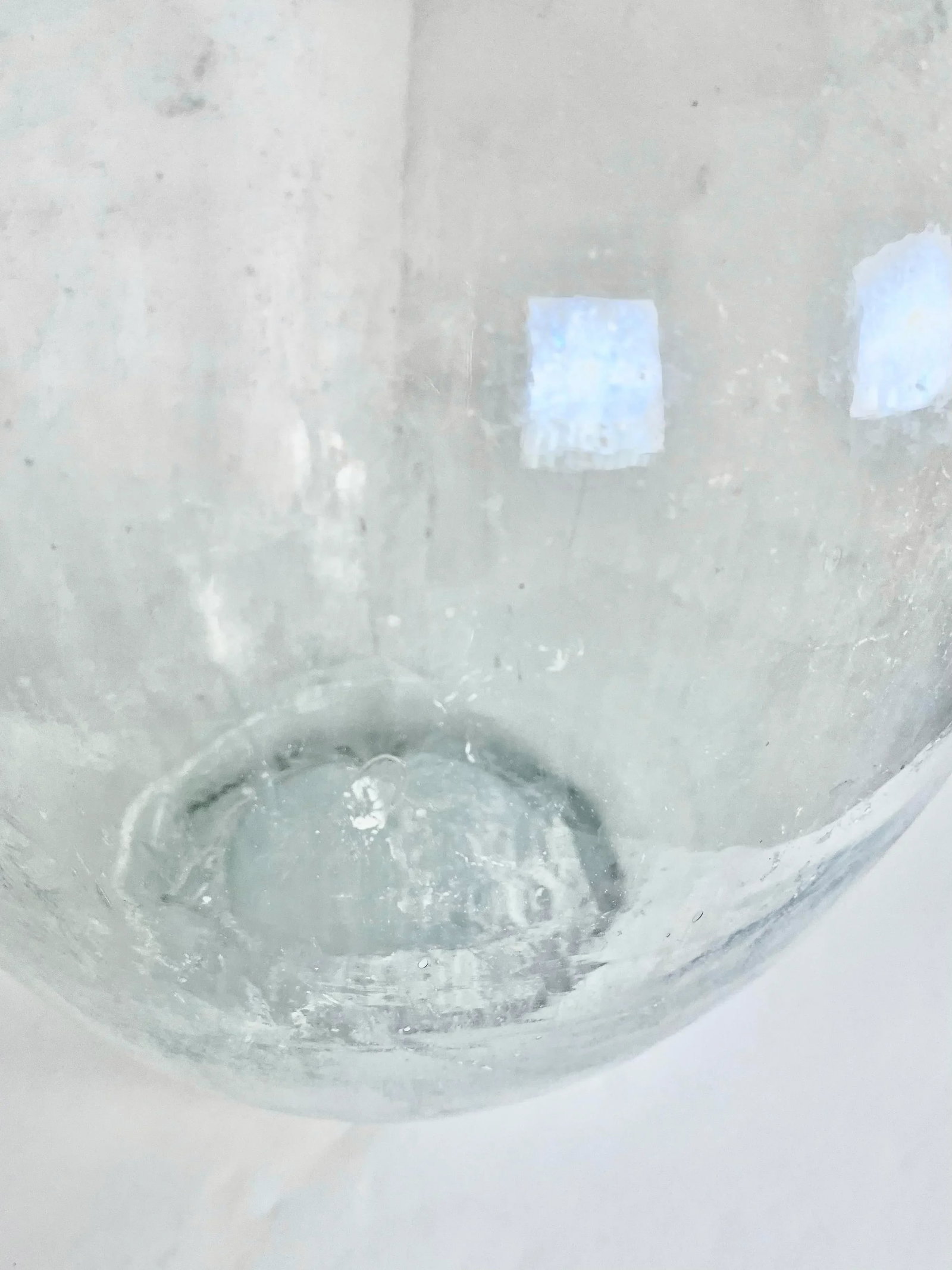 Antique Blown Glass Demijohn or Decanter | Aged Light Turquoise - 6