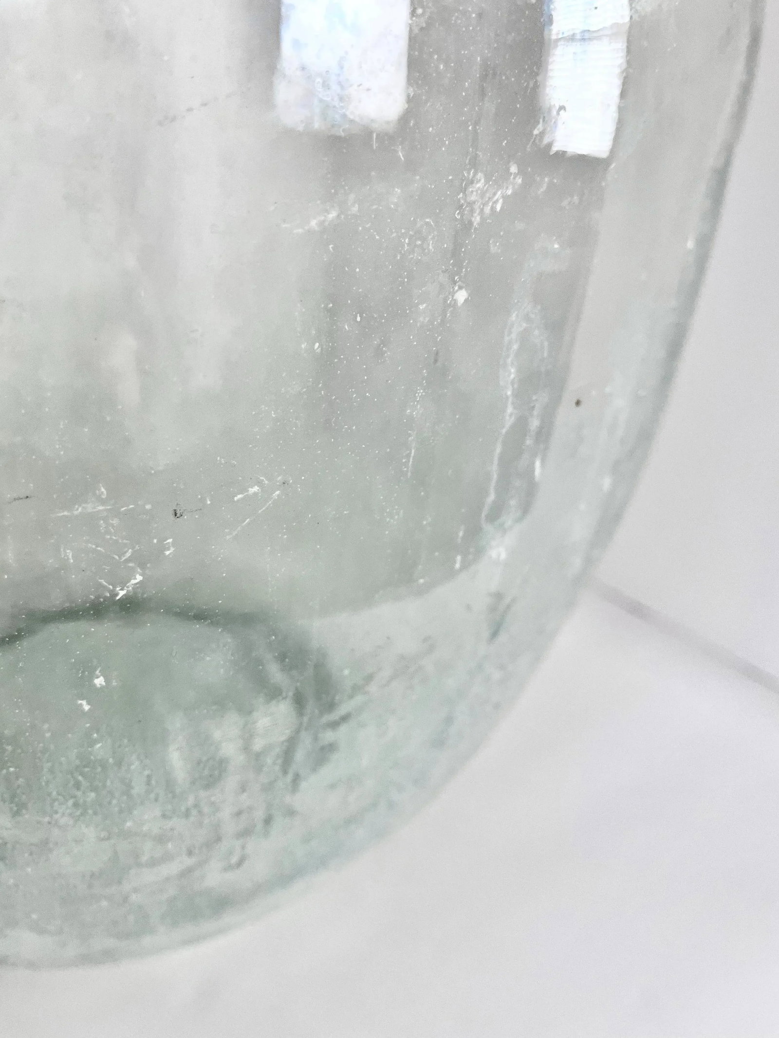 Antique Blown Glass Demijohn or Decanter | Aged Light Turquoise - 9
