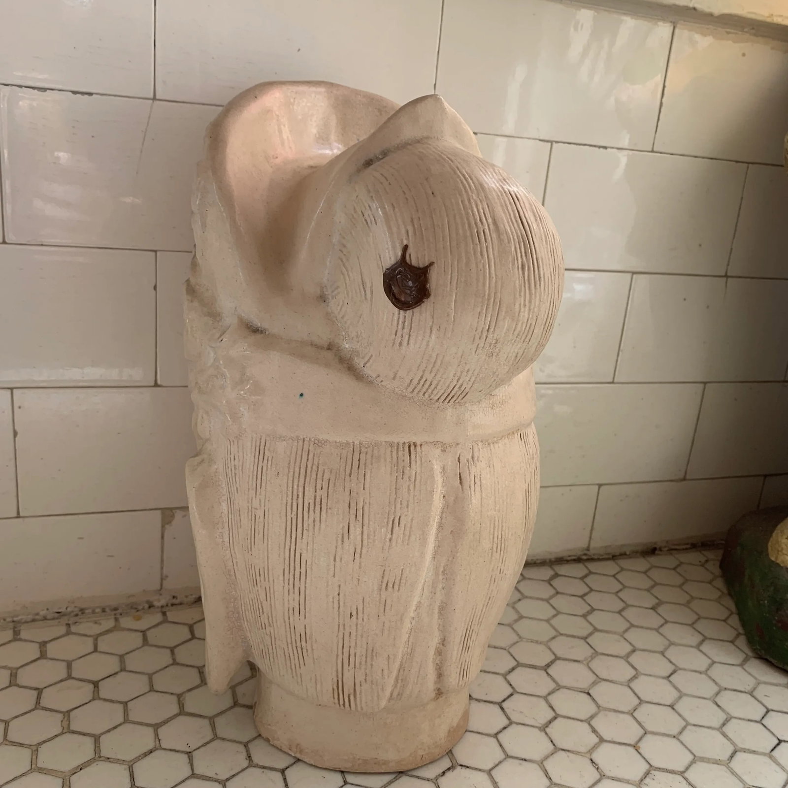 Ivory Majolica Quan Yin Buddha Head - 10