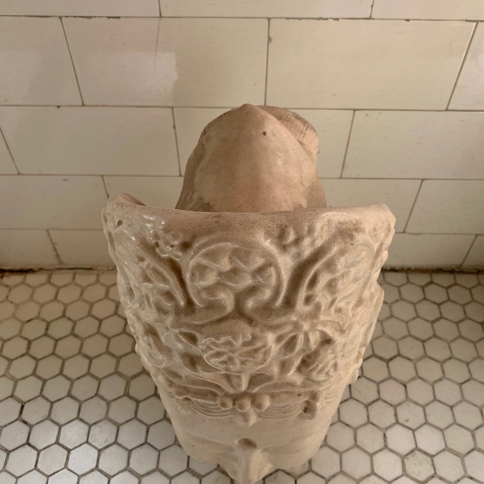 Ivory Majolica Quan Yin Buddha Head - 7