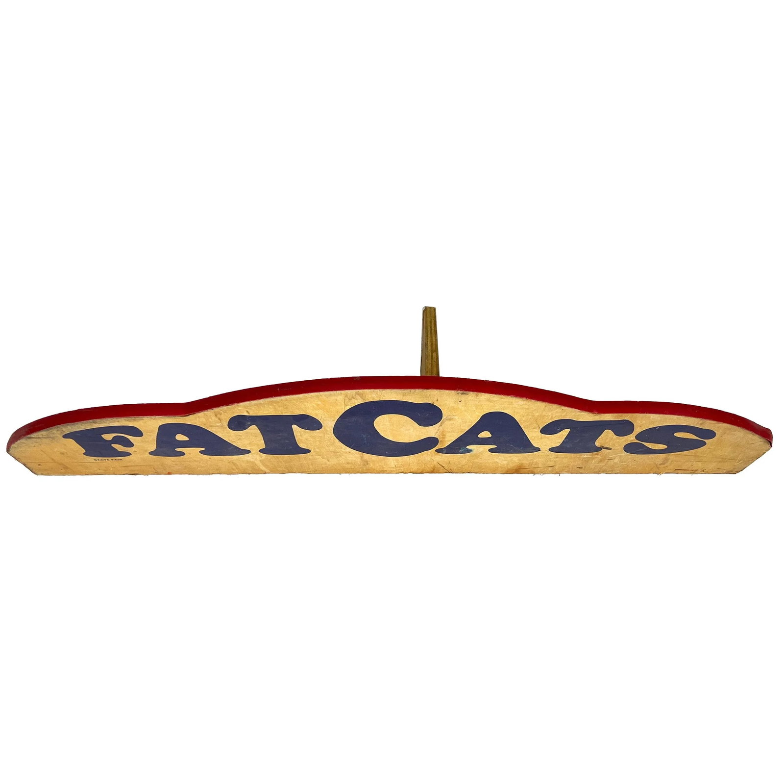 Vintage 1970s Fatcats Grease Truck Food Vendor New Jersey State Fair Wood Sign - 6