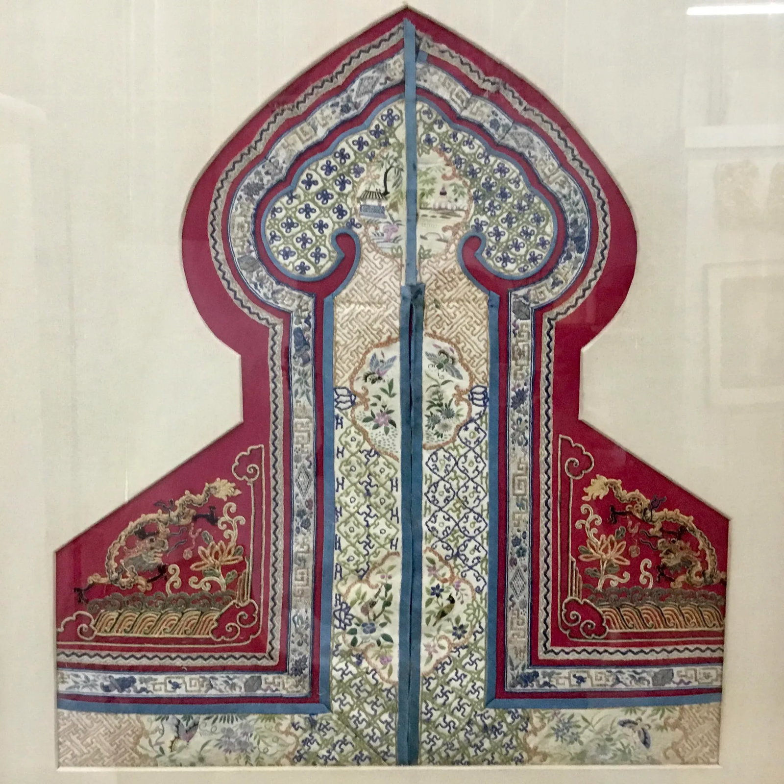 Framed Antique Chinese Ceremonial Dress Fragment - 2