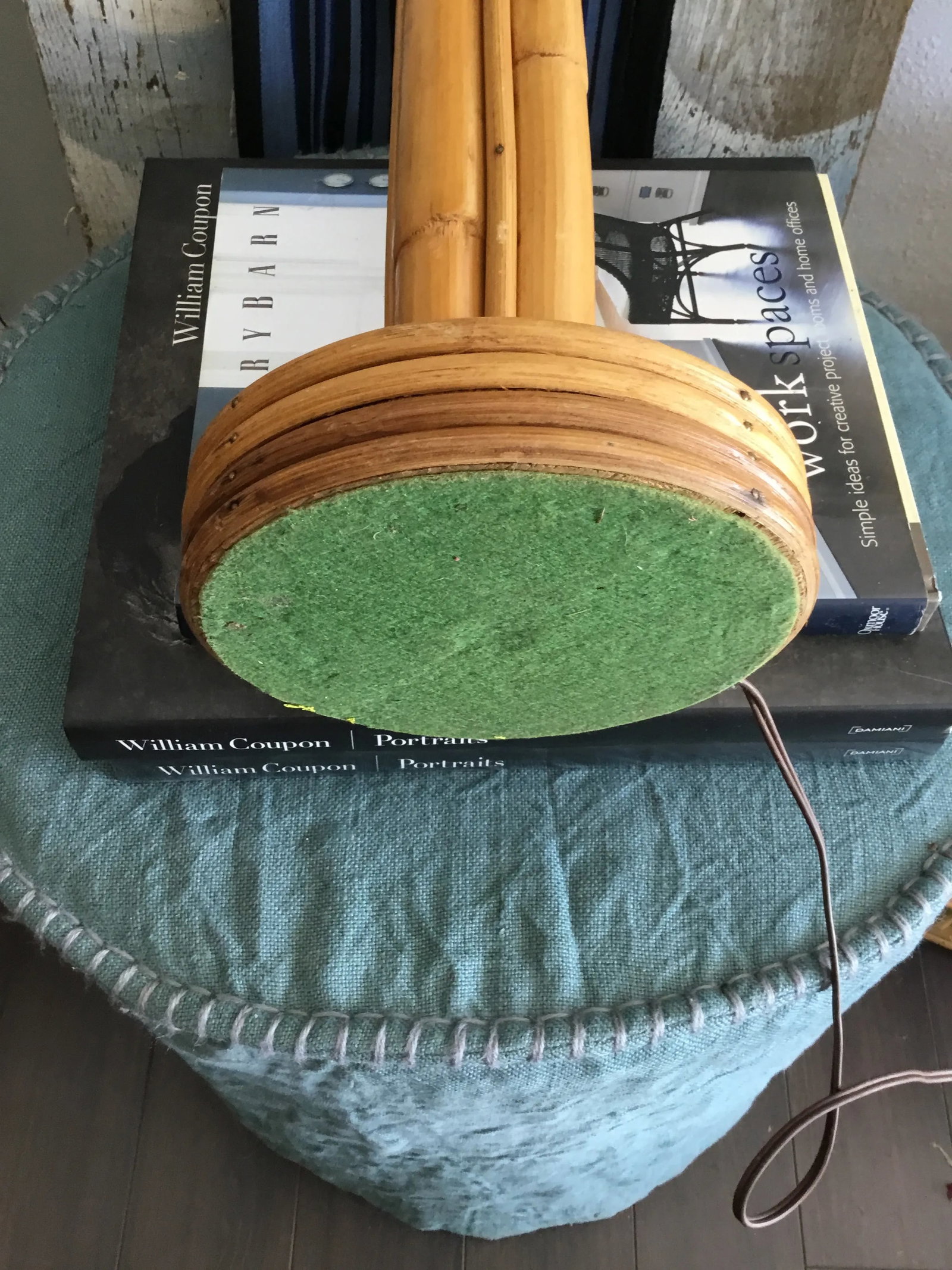Mid Century Rattan Table Lamp - 10
