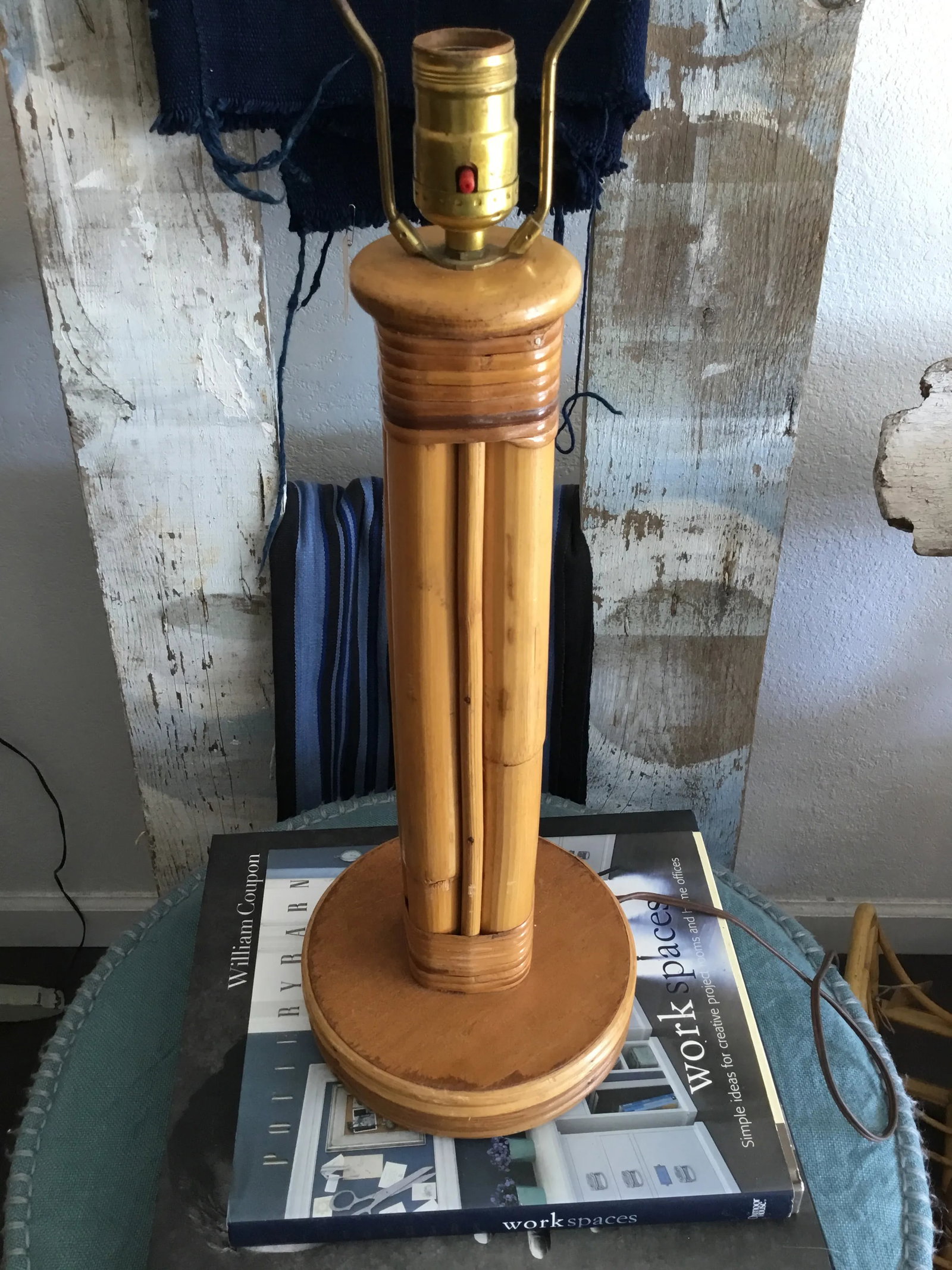 Mid Century Rattan Table Lamp - 2