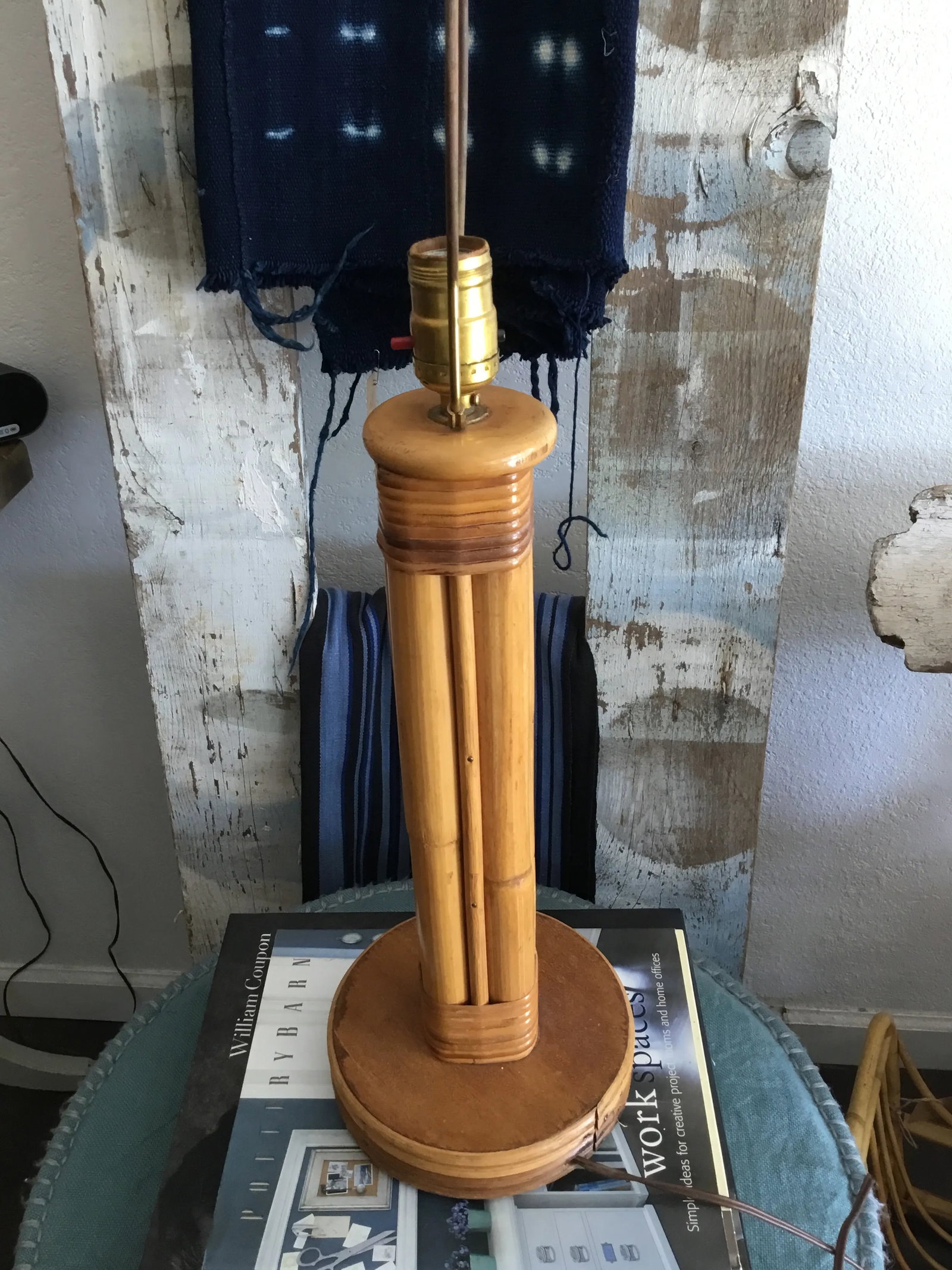 Mid Century Rattan Table Lamp - 3