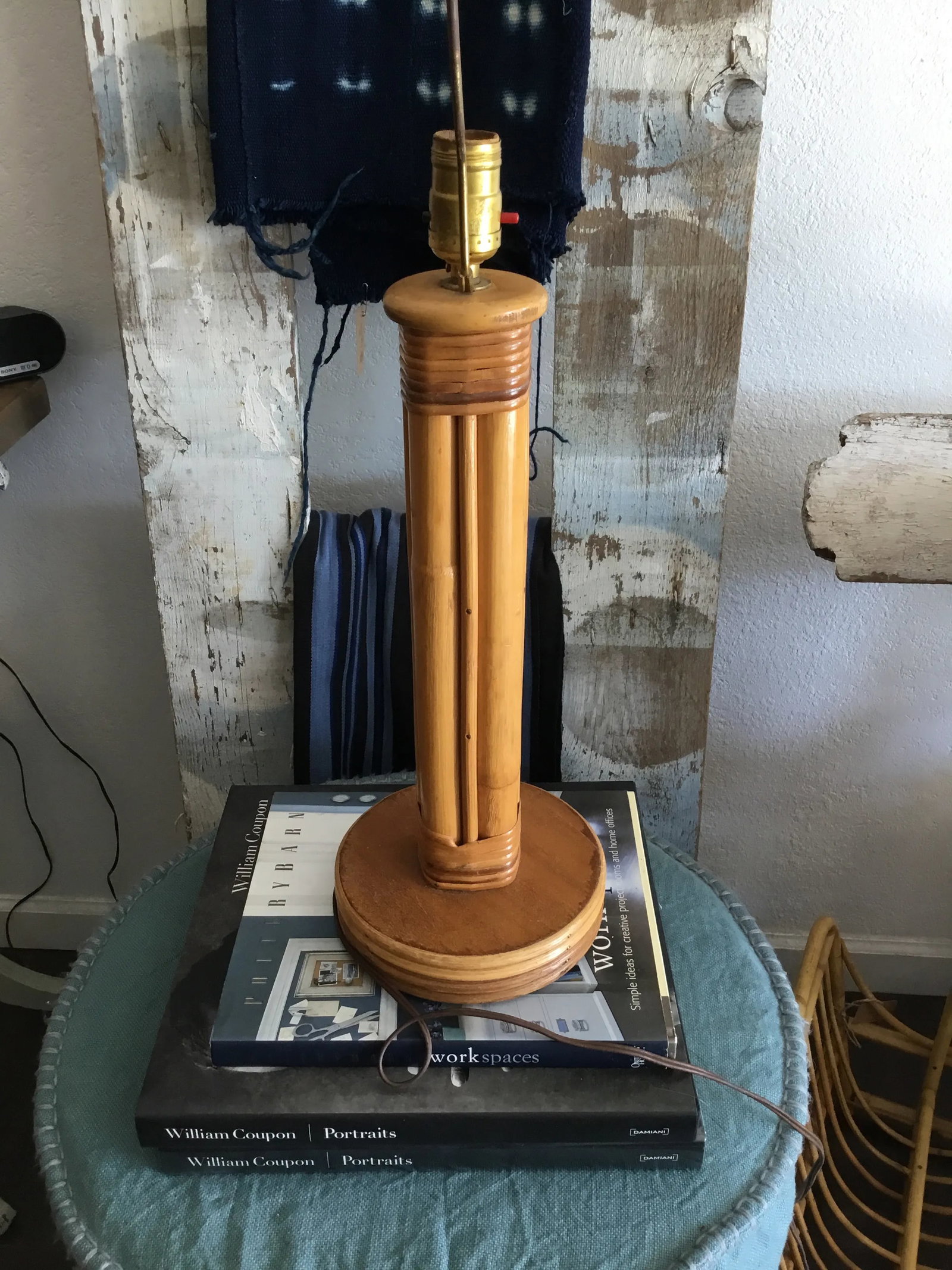 Mid Century Rattan Table Lamp - 5